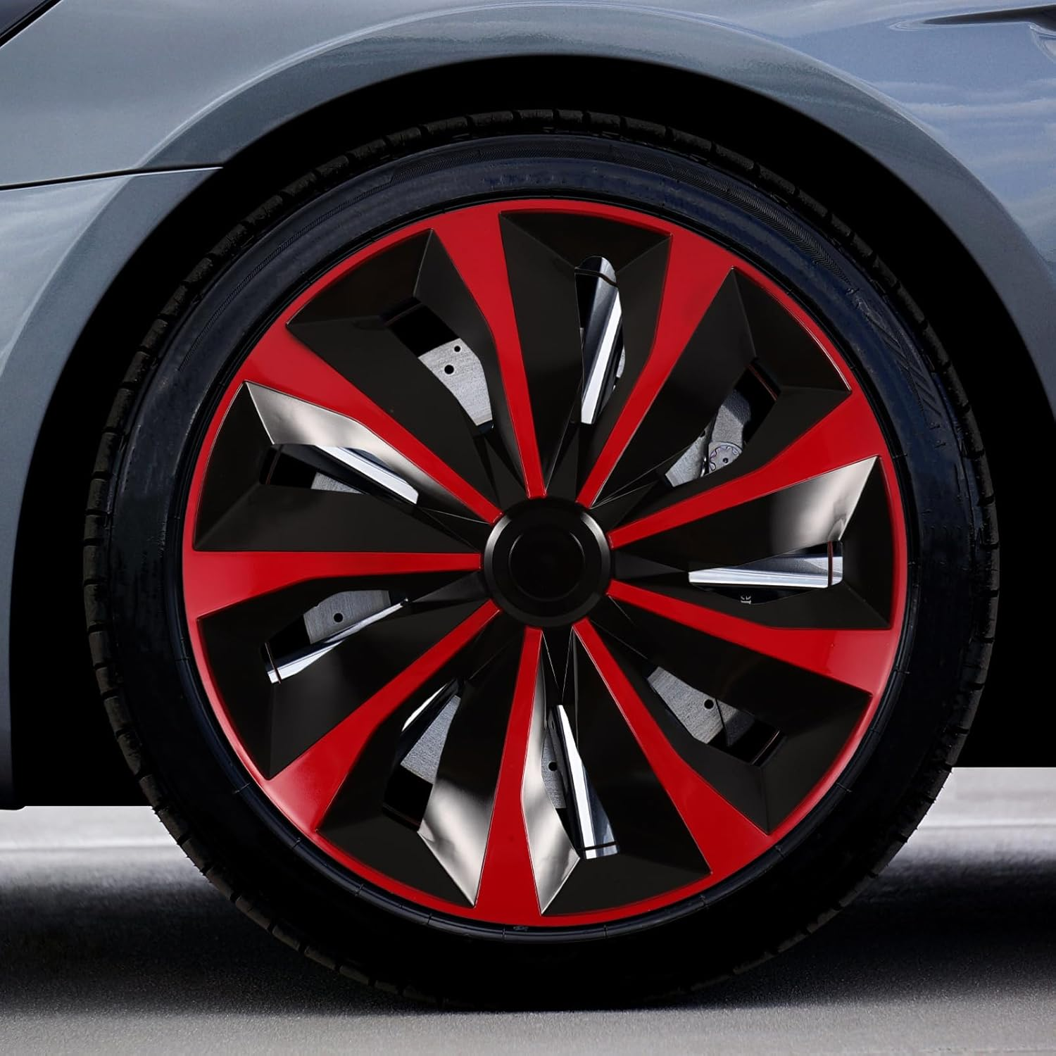 SOLUSTRE Hub Cap Car Wheel Tire Cover Replacement Automotive Hub Caps for Wheel Rim Cover Use Car Accessories Exterior image number 6