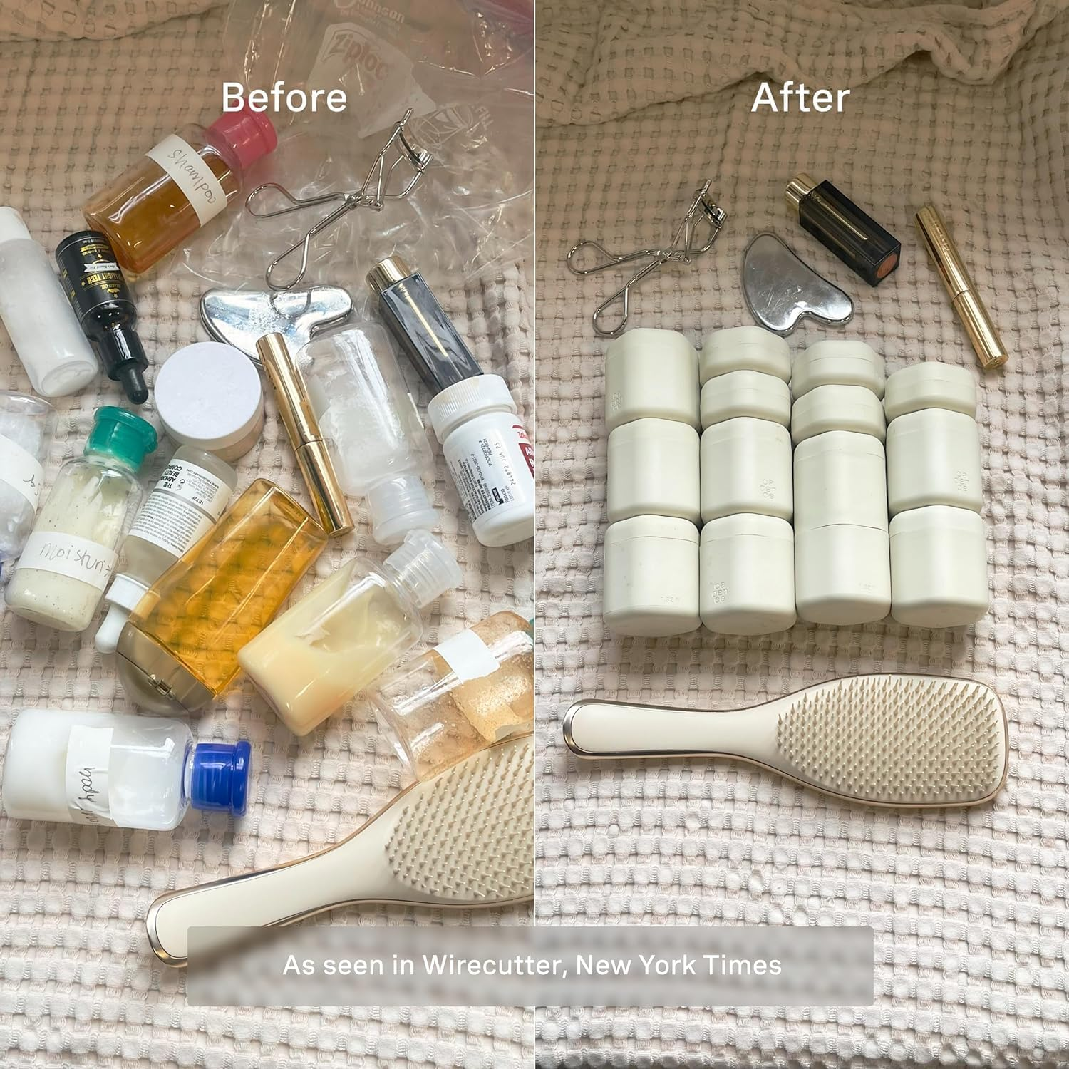 Cadence Travel Containers - 2 Piece Body Care Capsule Set - Magnetic Containers W/ Lids - Carry on Travel Essentials for Women/Men - 1 Small & 1 Medium Capsule - Body Wash & Lotion Labels - Evergreen image number 5