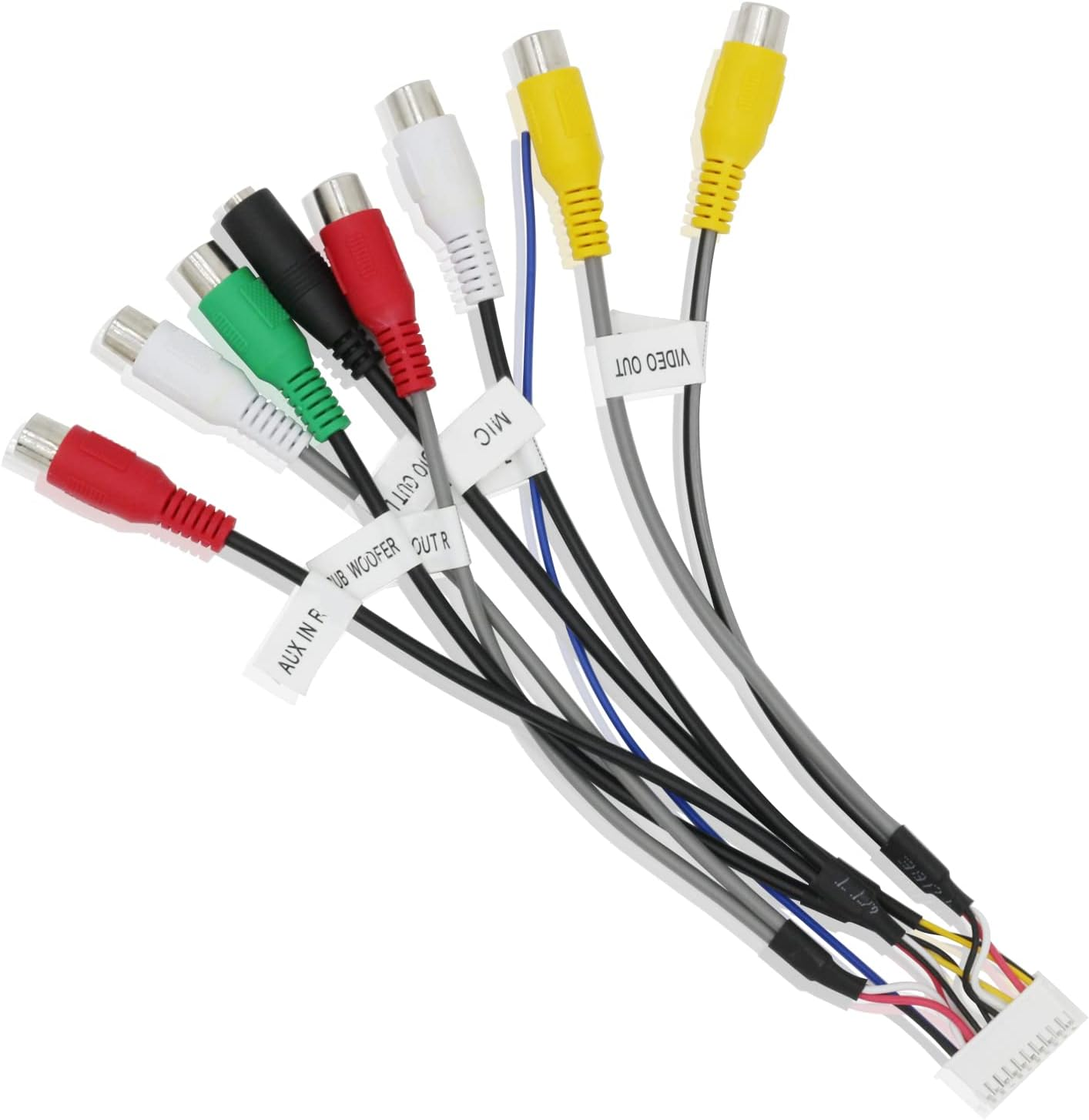 20 Pin Car RCA Harness Adapter Plugs for Most Android Car Stereo Radio GPS Head Unit image number 3