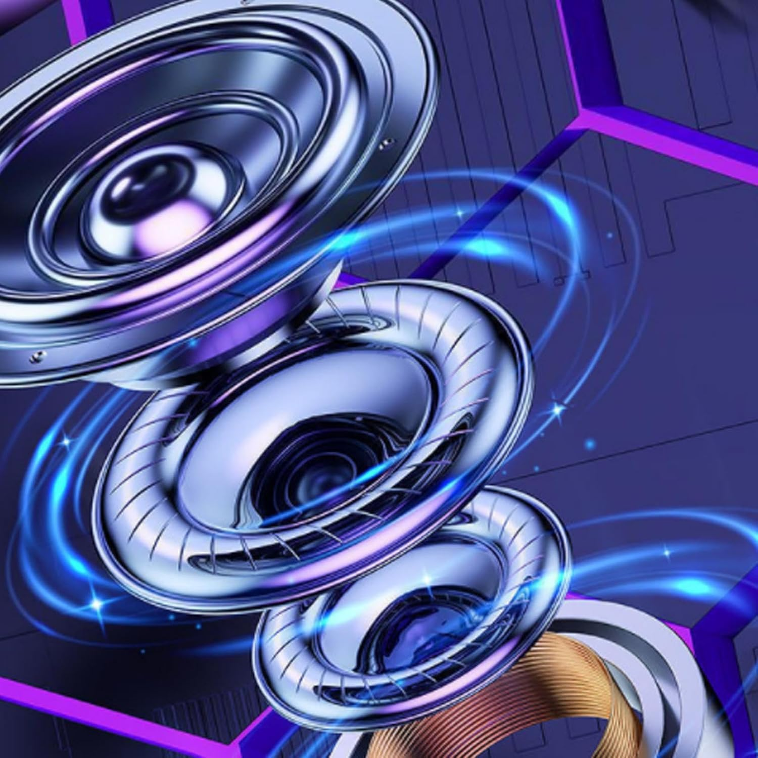 Smart P Ower Display Blue Tooth Earphones, Low Latency Game Earbuds, Bluet-Oo-Th Headphones, Battery Display Indicator, Multiple Light Modes, Sweat-Resistant Design, 6.9X4.4X2.5Cm for Phone Sports Gam image number 2