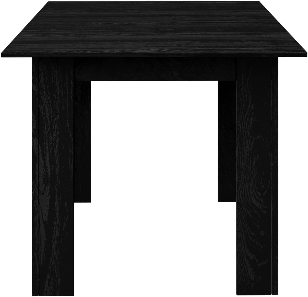 Oikiture 160Cm Dining Table Extendable Rectangular Dining Table for Home Kitchen and Dining Room Black image number 2