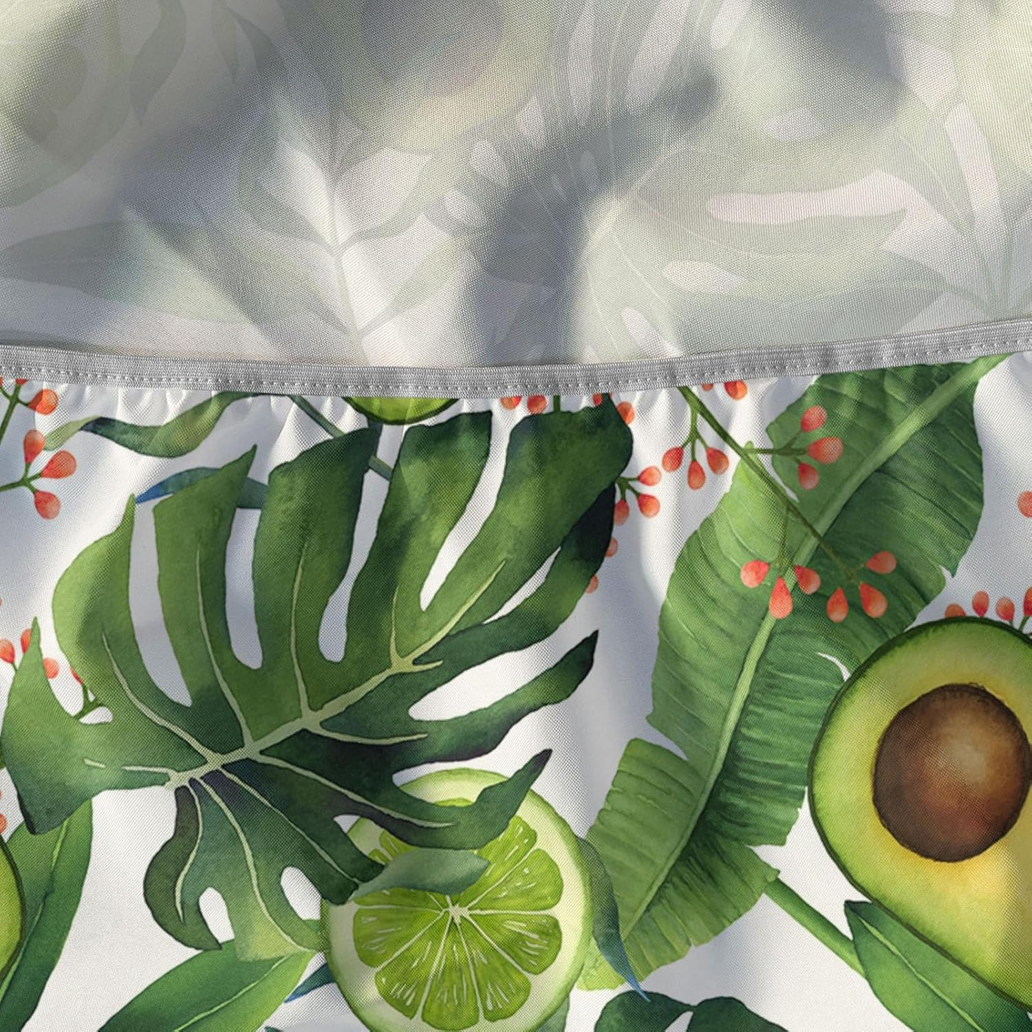 Gupcaqosjw Fitted Picnic Table Cover,6Ft Rectangle Outdoor Tablecloth Waterproof Windproof - Car Travel Must Haves, Elastic Outdoor Supplies, Avocado Pattern image number 6