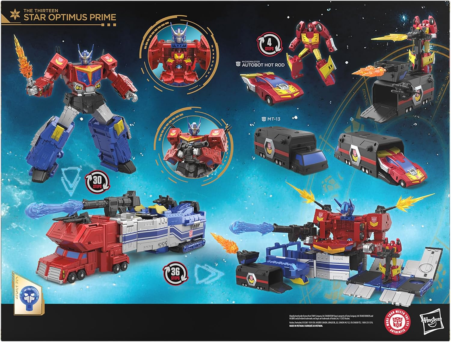 Transformers Age of the Primes Titan Class the Thirteen Star Optimus Prime, 15-Inch Converting Action Figure, Robot Toys for Ages 15+ image number 6