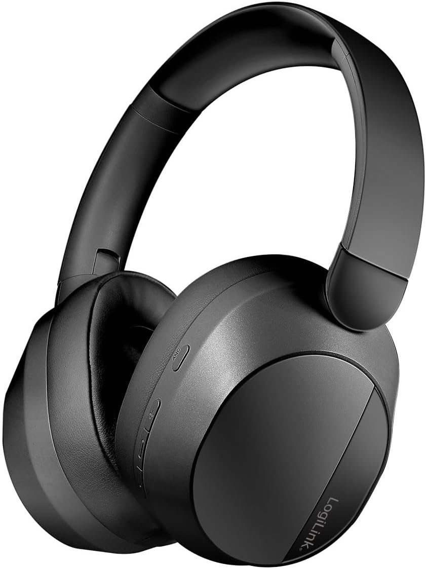 Logilink BT0071 BT 6.0 Gaming Headset with Additional 3.5Mm AUX, ANC (Active Noise Cancellation) 15 Hours Battery Life Black image number 2