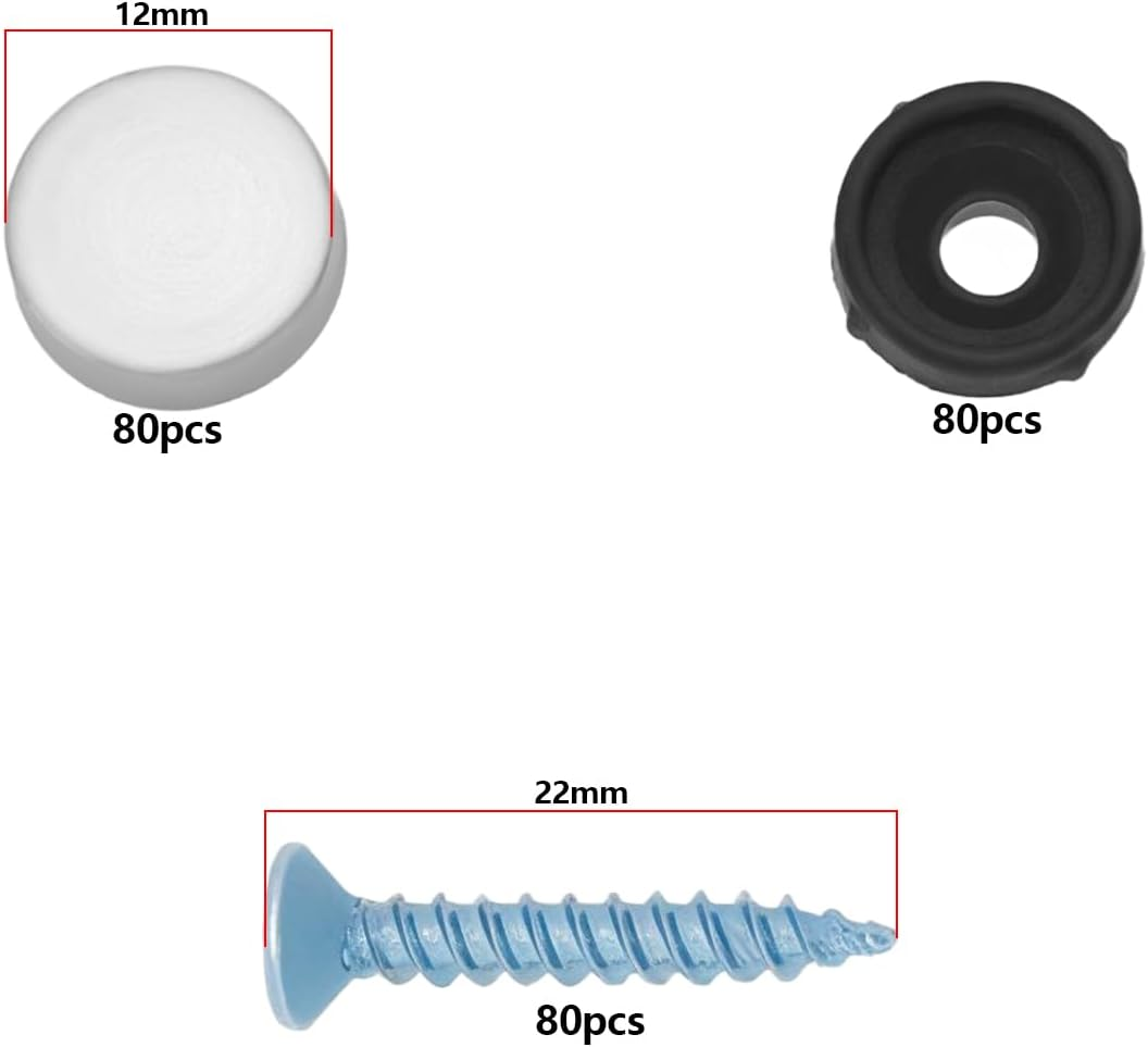 SG Store 80 Sets Mirror Screws 12Mm Stainless Steel Cap Cover Nails for Mirrors Coffee Tables Wardrobes Glass Furniture Glass Signs image number 6