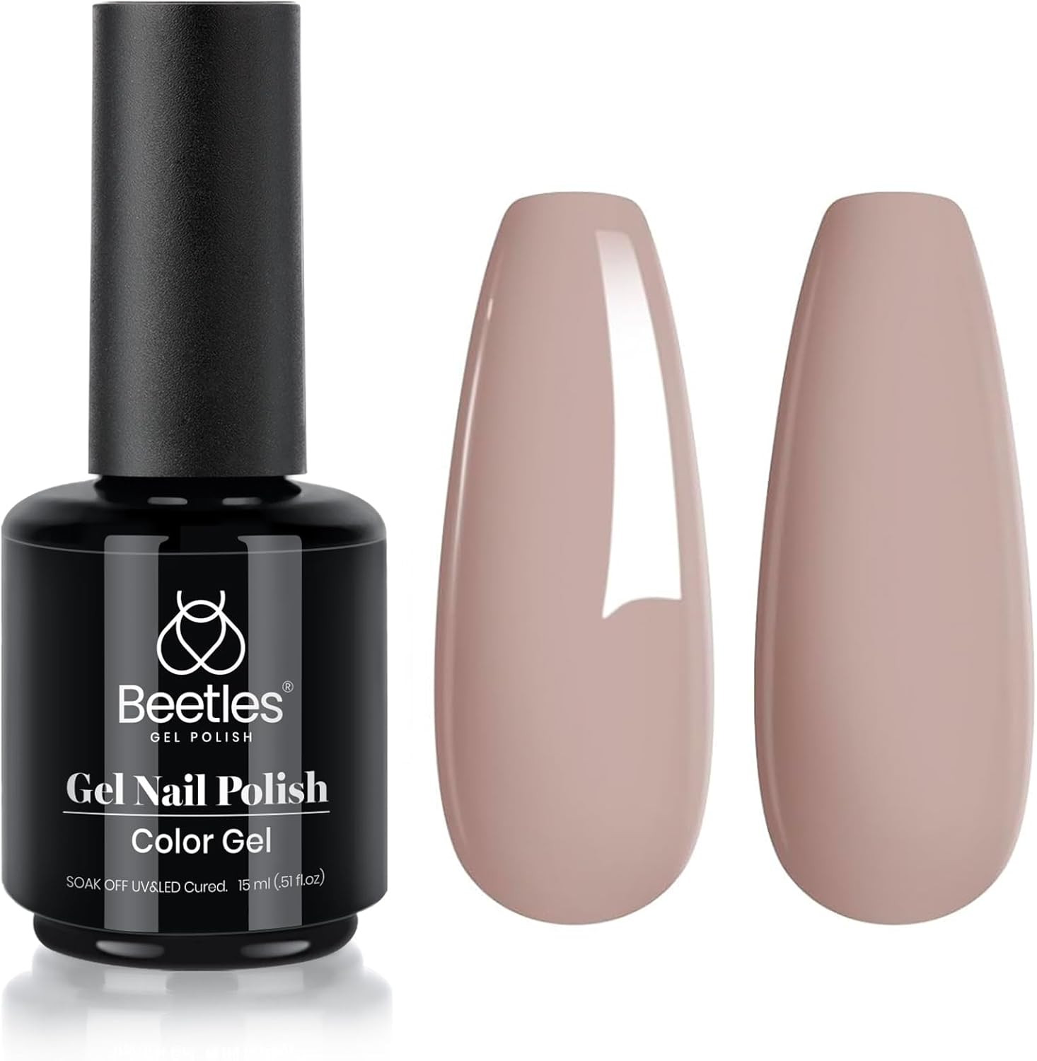 Beetles Madison Grey Color Gel Nail Polish 15Ml Gel Nail Soak off U V LED Nail Lamp Gel Polish Nail Art Manicure Salon DIY Home 0.5Oz image number 2