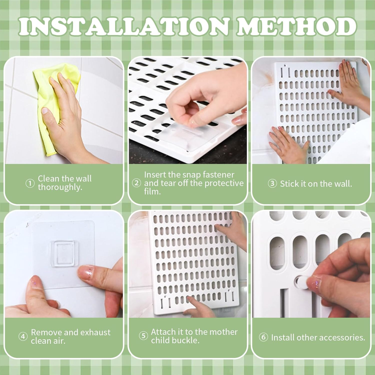 Pegboard Combination Wall Organizer, Pegboard Combination Kit with 2 Pegboards, 9 Accessories Modular Hanging, Wall Mounted Storage Set, Kitchen Organizer, Peg Board Wall Mount (Set B) image number 2