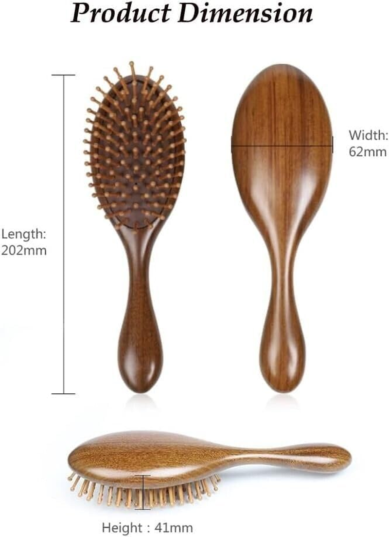 Havvo Hair Brush, Sandalwood Wooden Massage Comb, Air Cushion Comb for Men and Women with Cleaning Brush, Wooden Hairbrush Detangling Brush and Brush for Thick or Long Hair image number 6