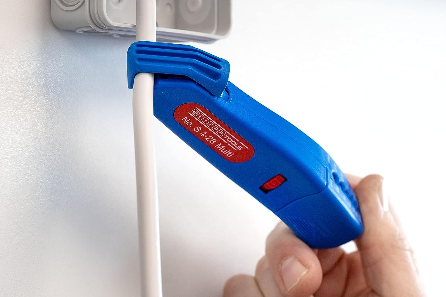 WEICON S4-28 Multi-Cable Knife, Blue/Red, One Size, 50057328 image number 3