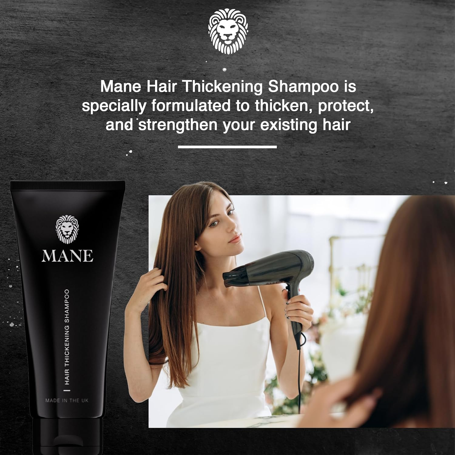 Mane Thickening Biotin Shampoo for Hair Growth Men & Women, Support Fine & Thinning Hair, Reduce Loss & Encourage Thicker, Fuller Growth (100Ml) image number 3