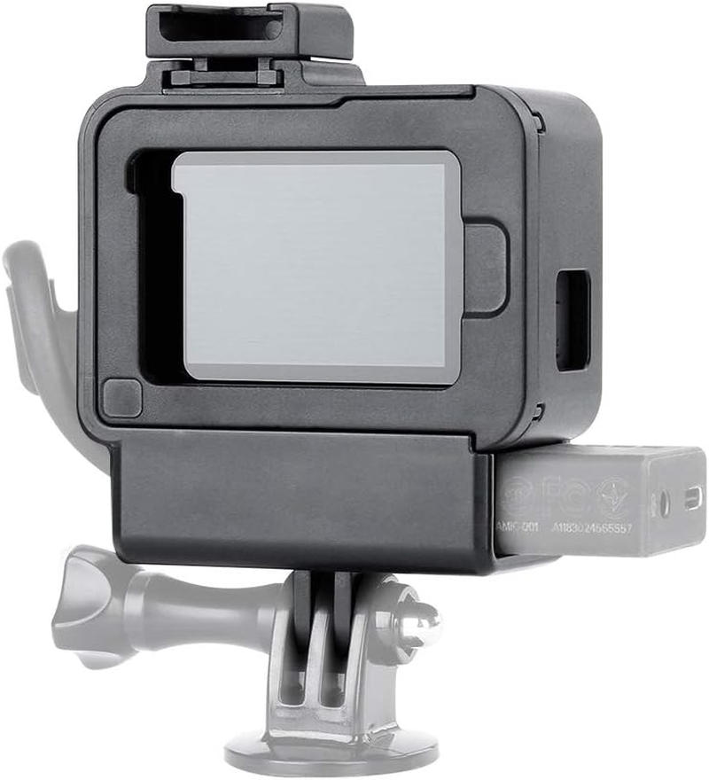 Vlog Case Action Camera Housing Shell Vlogging Cage Frame with Cold Shoe Mount for Gopro Hero 7 6 5 Black for External Microphone & Pro 3.5Mm Mic Adapter BBZY image number 1