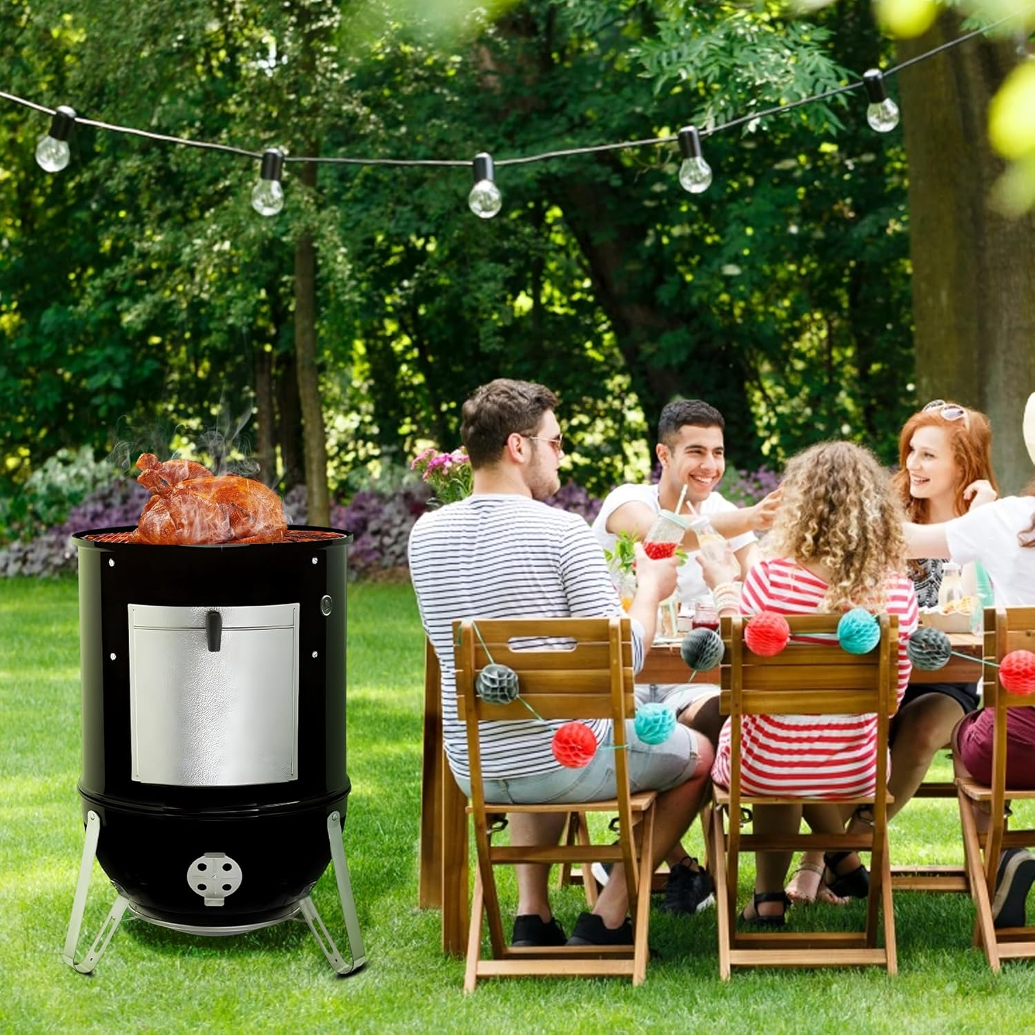 Cooking Grate for Weber 22'' Charcoal Grills, Charcoal Grate Fits Weber 22" Inch Smokey Mountain Cooker Charcoal Smoker Grills, 22" Charcoal Smoker Parts, Replacement for Weber 7436 85041 63014 Parts image number 6