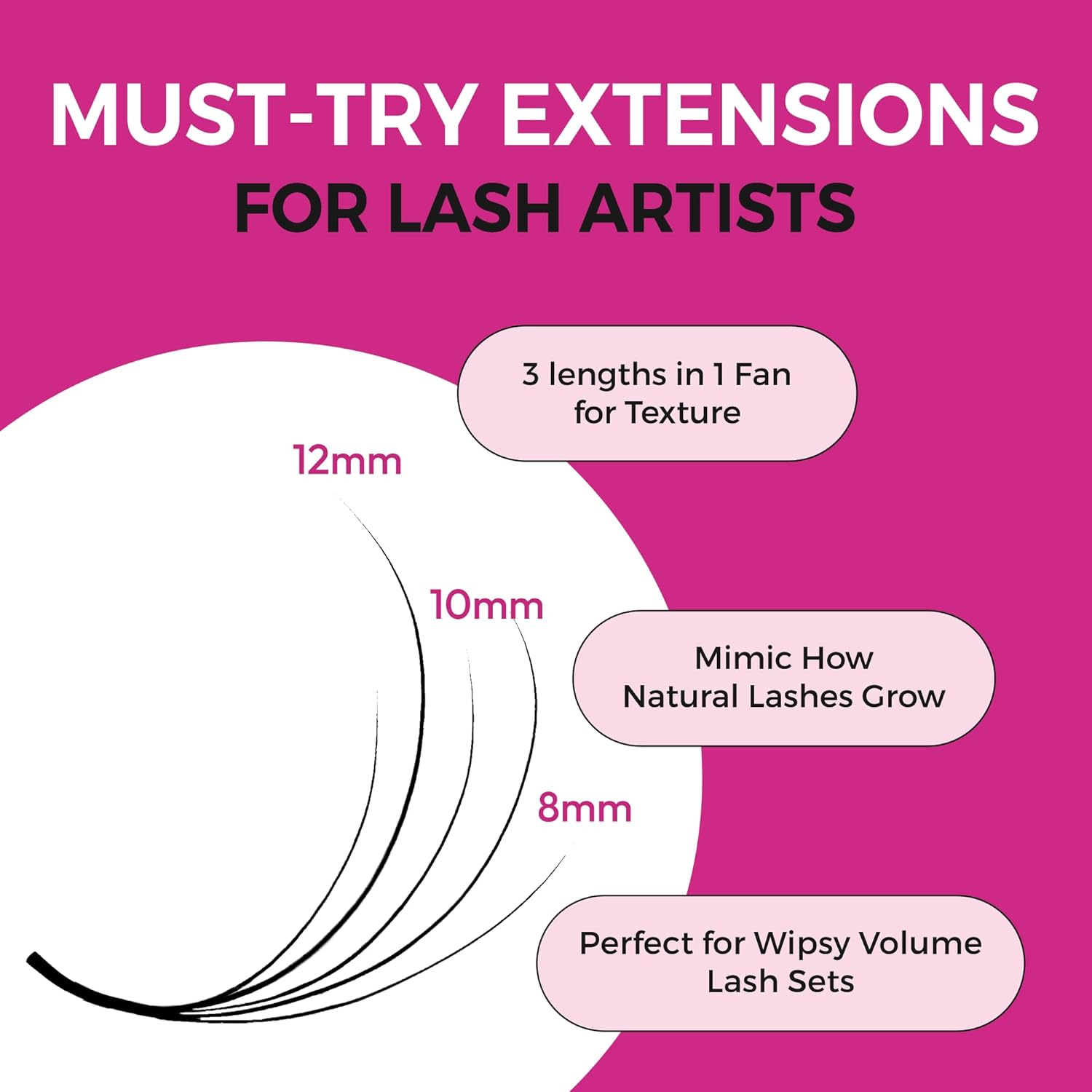 Eyesy Lash 500 Camellia Promade Fans - 5D 0.07 Size 7-9-11Mm Curl D - Natural Premade Lash Fans for Eyelash Extensions 3 Lengths in 1 Loose Pre Made Eyelash Create Depth, Texture, Layer, Volume image number 1