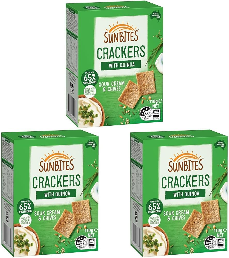 Sunbites Sour Cream and Chives Cracker 110 G