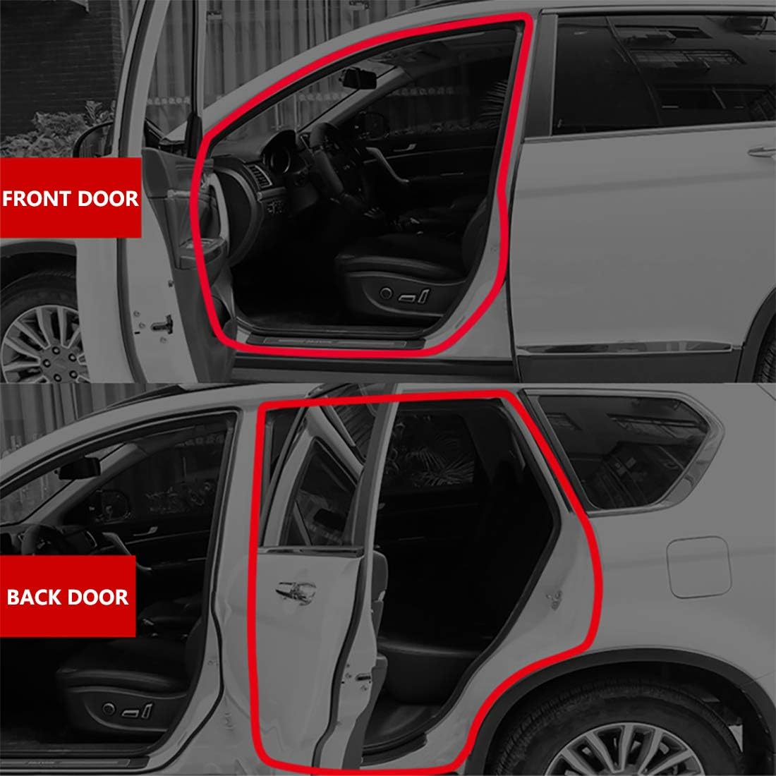 Cloudbuyer Car Weatherstrip Rubber Strip Seal for Automotive Doors Window Engine Cover Sunroofs(L-Shape, 32 Ft)