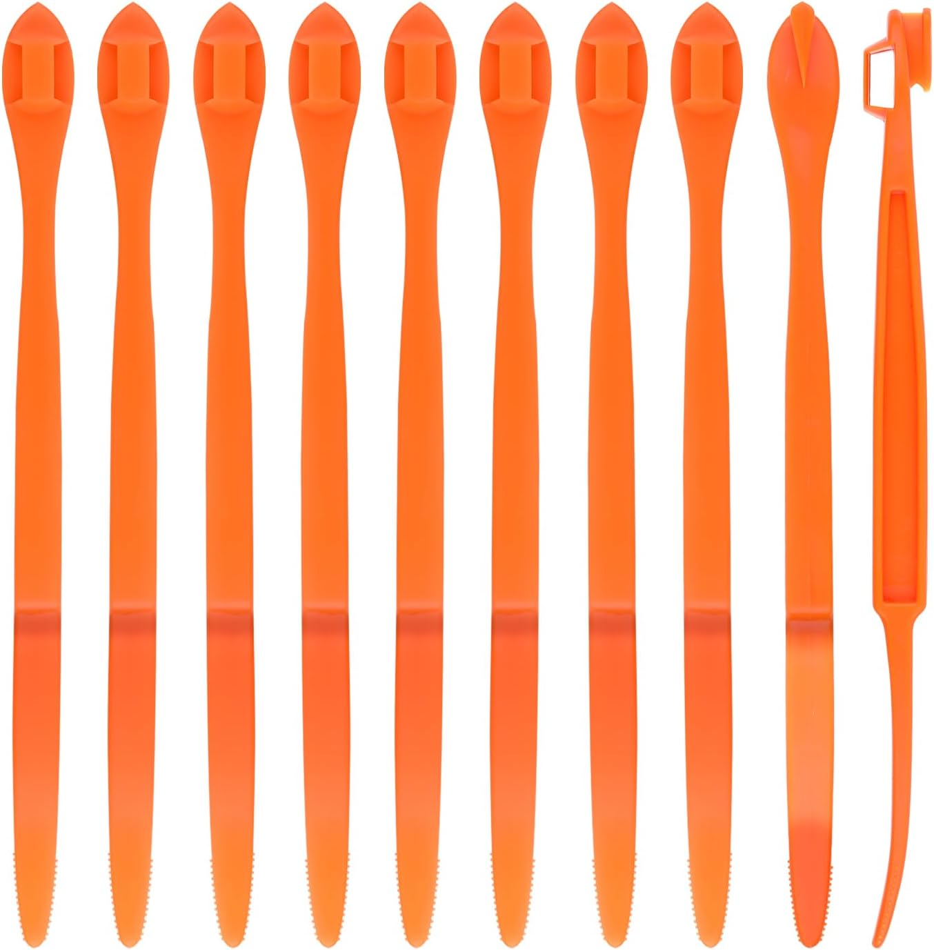 10Pcs Orange Peeler Tool, Long Handle Serrated Citrus Peel Cutter Easy Hold Plastic Vegetable Lemon Slicer Fruit Opener Remover Kitchen Gadget Chef Tools image number 5