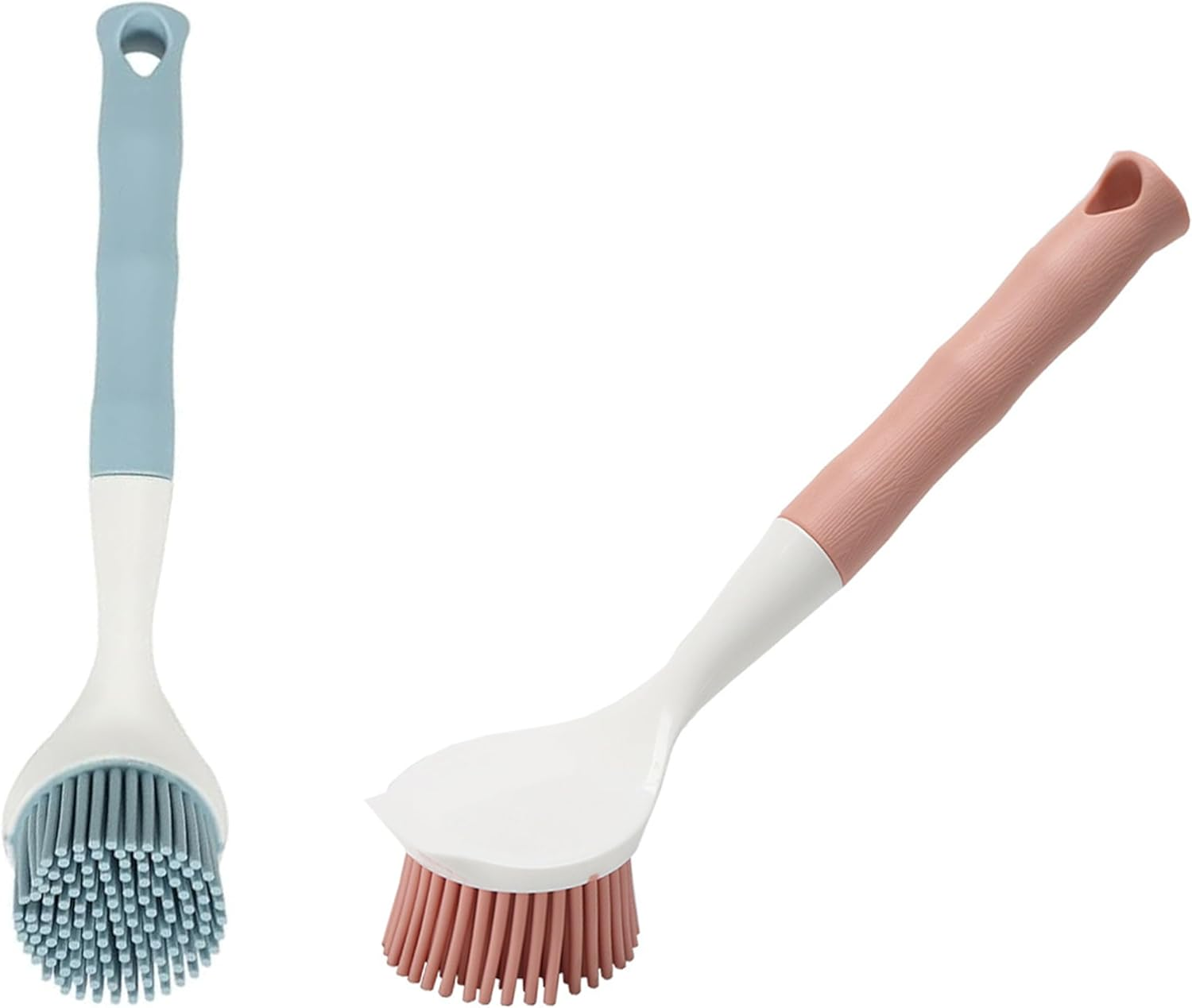 2Pcs Silicone Pot Brush,Kitchen Dish Brush,Long Handle Dish Brush,Sink Cleaning Brush Bottle Scrub Brus,Kitchen Cleaning Brush Kitchen Supplies,For Plates Dishes Kitchen Sink image number 5