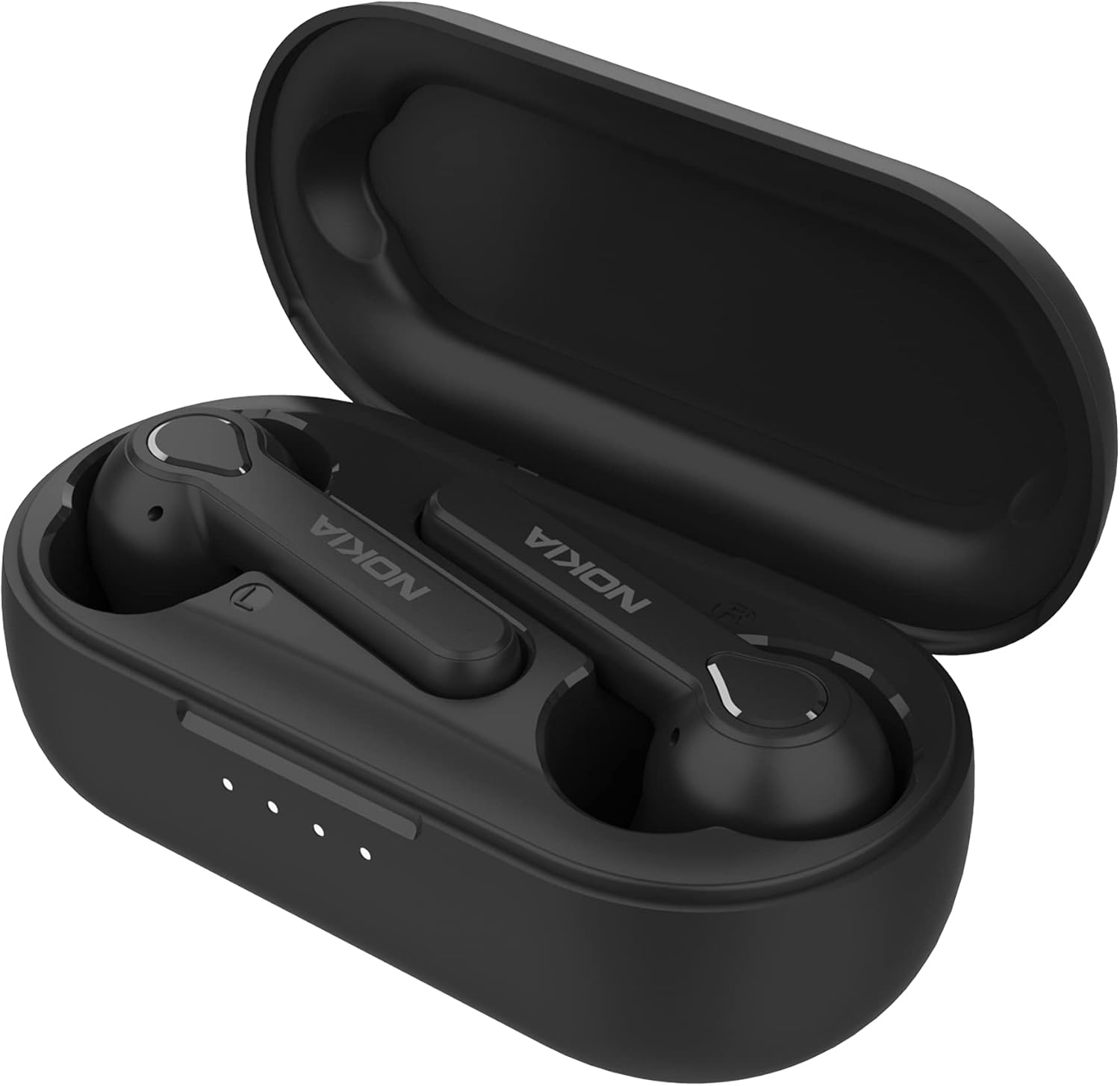 Nokia Lite Earbuds (Genuine Nokia Product) 2021 Universal Bluetooth Earphones with Audio, Charging Case, up to 36 Hours Battery, Easy Touch Controls, Black Medium image number 4