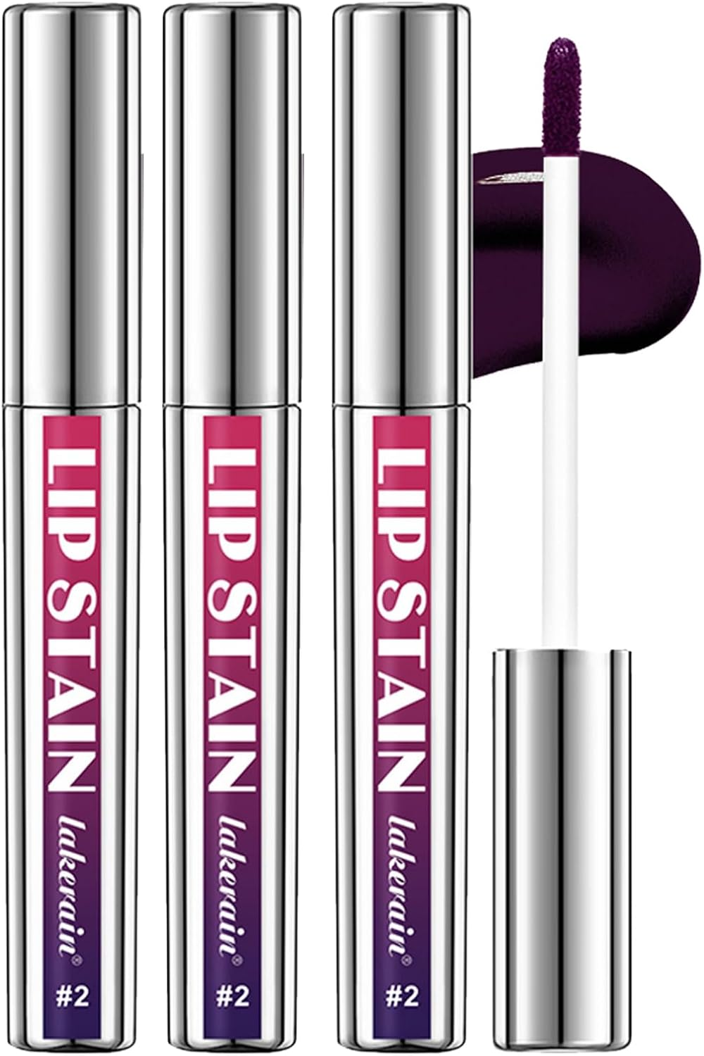 Iiniim Long Lasting Liquid Lipstick for Women Waterproof Non Sticky Smudge Proof Lip Gloss Matte & Glossy Finish Lip Stain Tint Makeup Set for Wedding Party Daily Use Cool Rose 3Pcs One Size