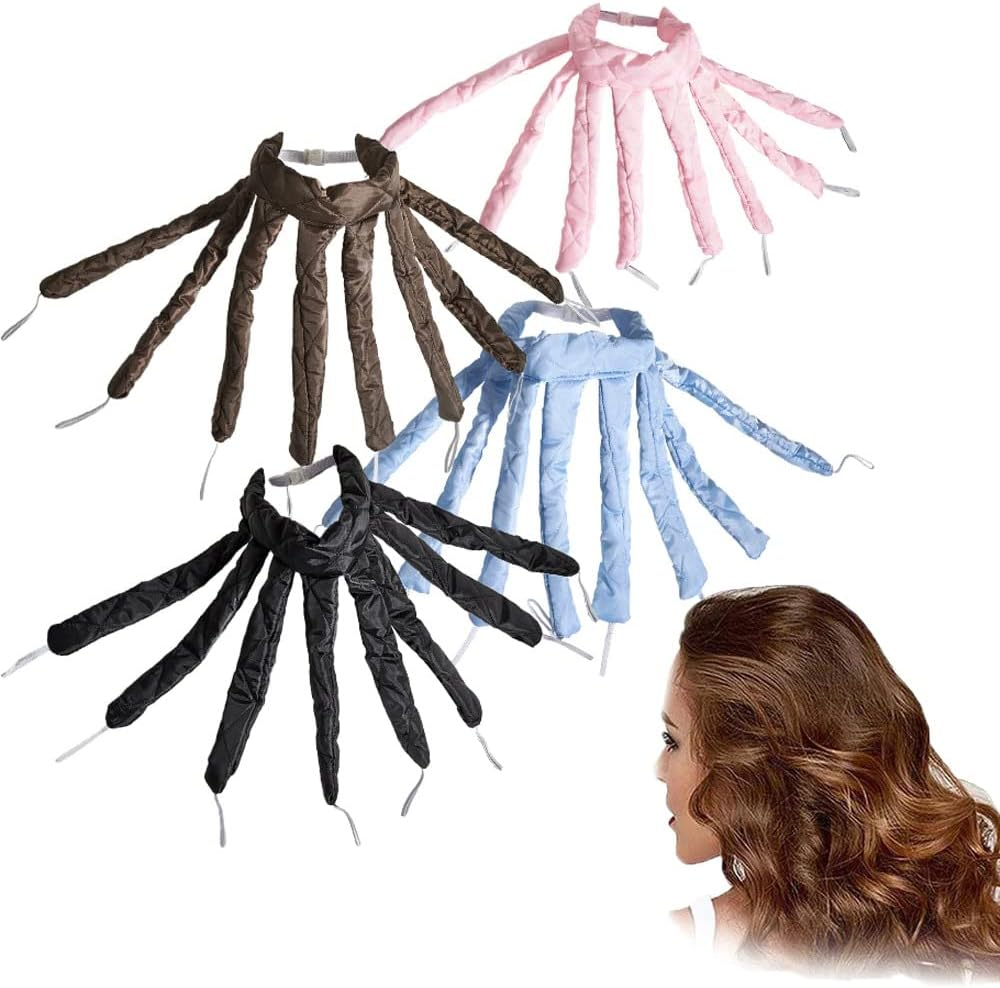 Namvo Octopus Heatless Curling Rod, Silk Heatless Hair Curlers Headband Wave Curls Lazy Curler for Women'S Long Medium Hair Curler Hair Styling Pink image number 3