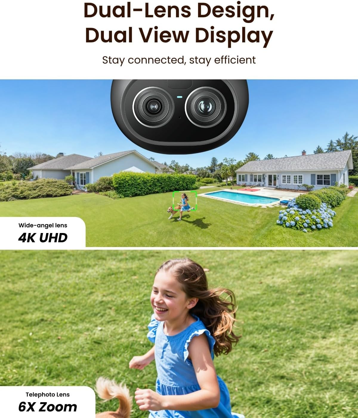 Reolink Trackflex Floodlight Wifi Camera, Dual-Lens 4K PTZ Security Camera with Local AI Video Search, 360&deg; Auto Tracking, 3000-Lumen Light, Smart Detection, 2.4/5Ghz Wifi 6, 24/7 or Motion Recording image number 4