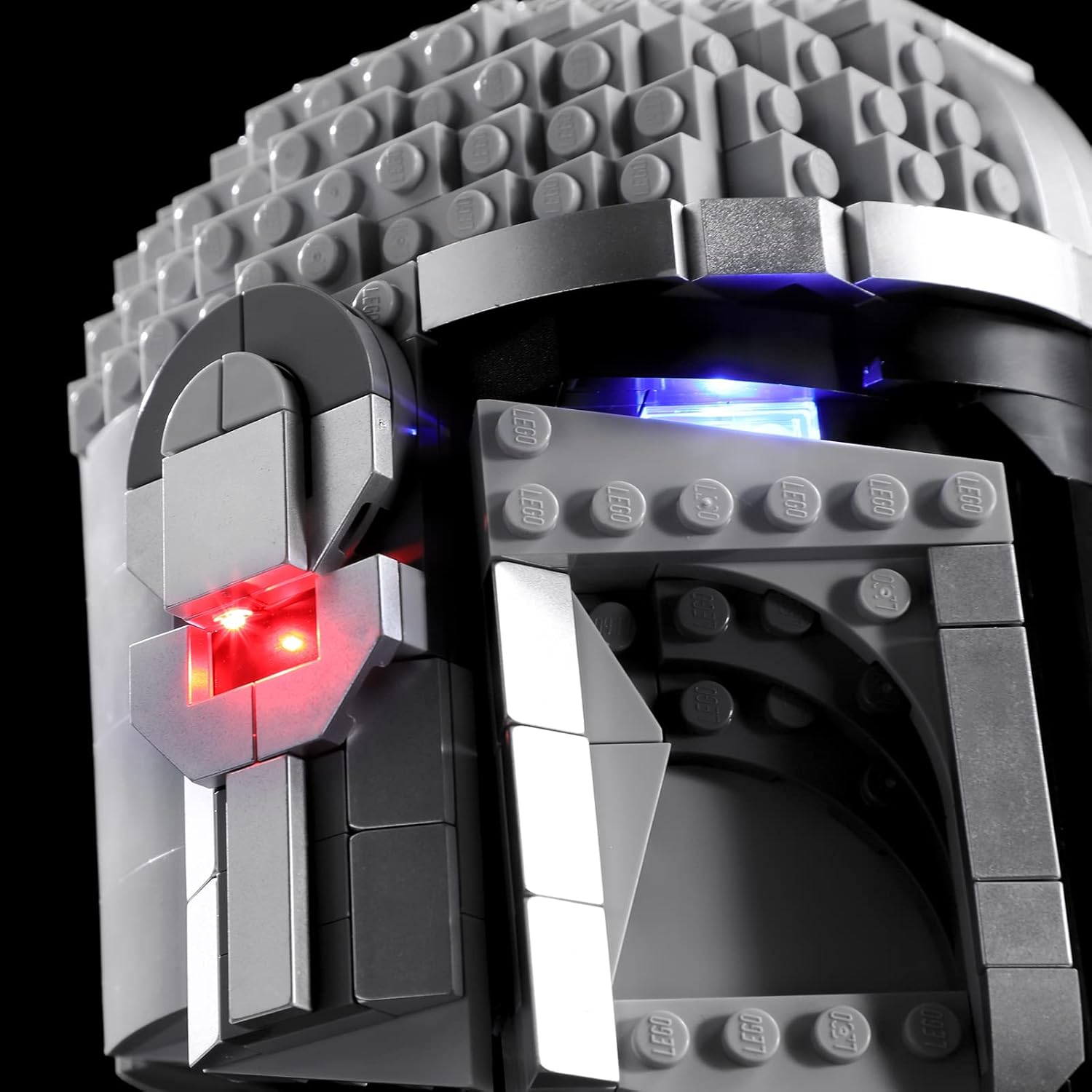 BRIKSMAX Led Lighting Kit for the Mandalorian Helmet - Compatible with  75328 Building Blocks Model- Not Include the  Set image number 3