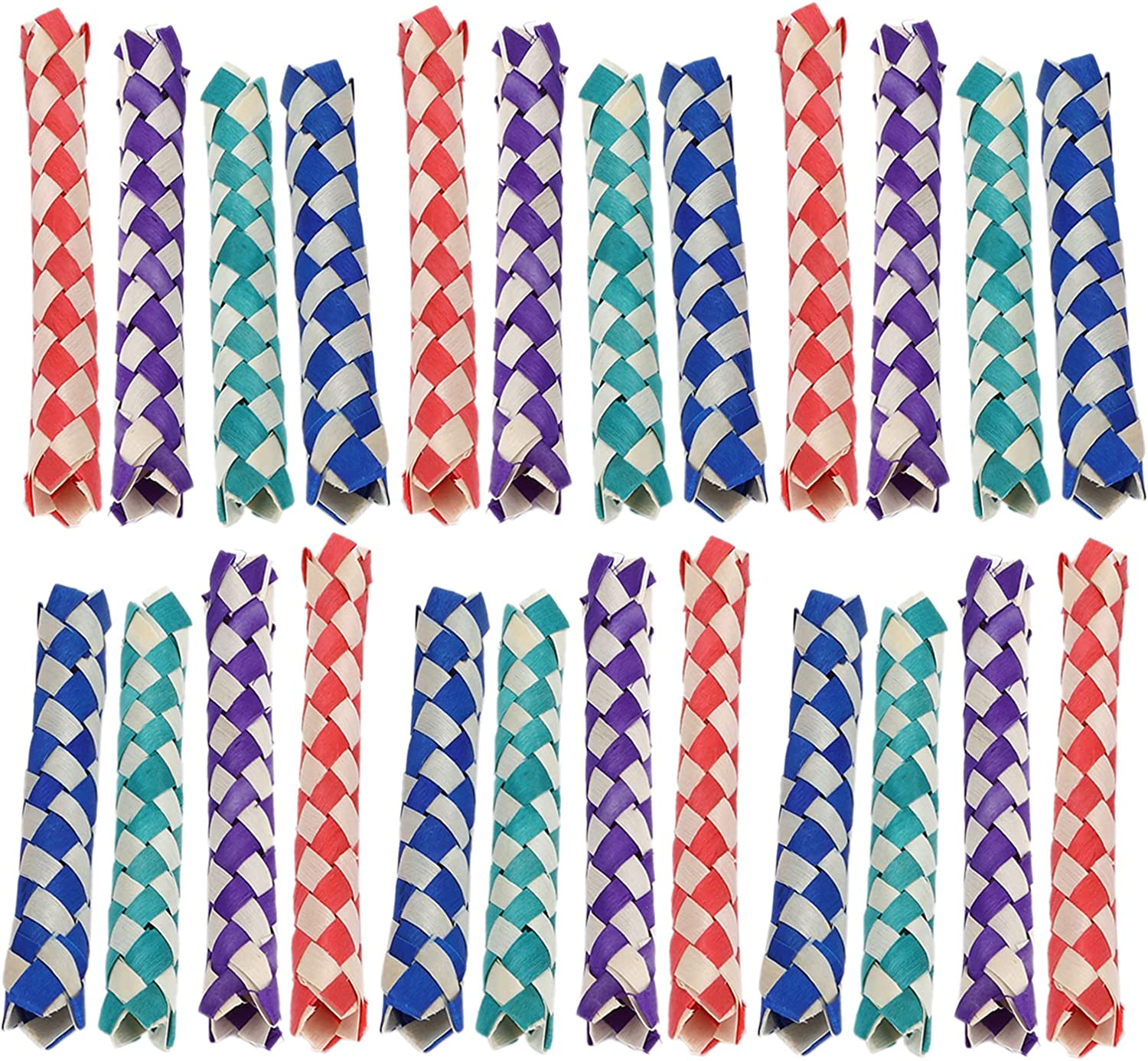 Chinese Bamboo Finger Trap, Finger Trap Practical Cultivate with Bambo for Bird Toys DIY Various Toys and Gifts Replacement for Pets image number 1