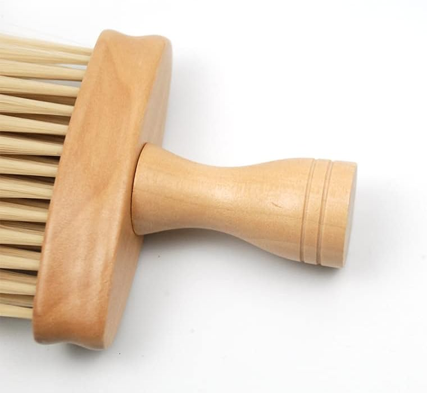 Hair Cutting Brush Professional Hairdressing/Barber Wooden Neck Brush - Soft Bristles