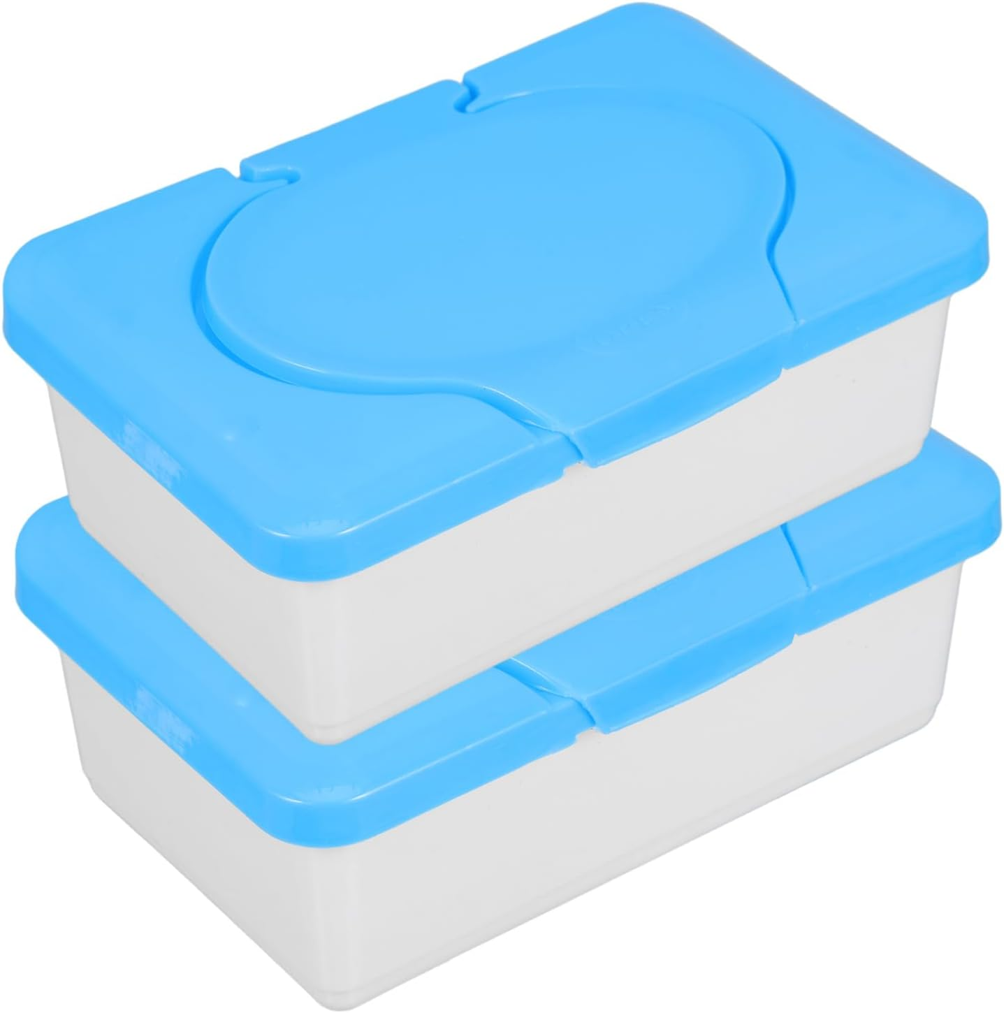 2Pcs Cleansing Towel Box Portable Refillable Wipes Holder Lid Travel Tissue Box for Home Bathroom Plastic Dispenser