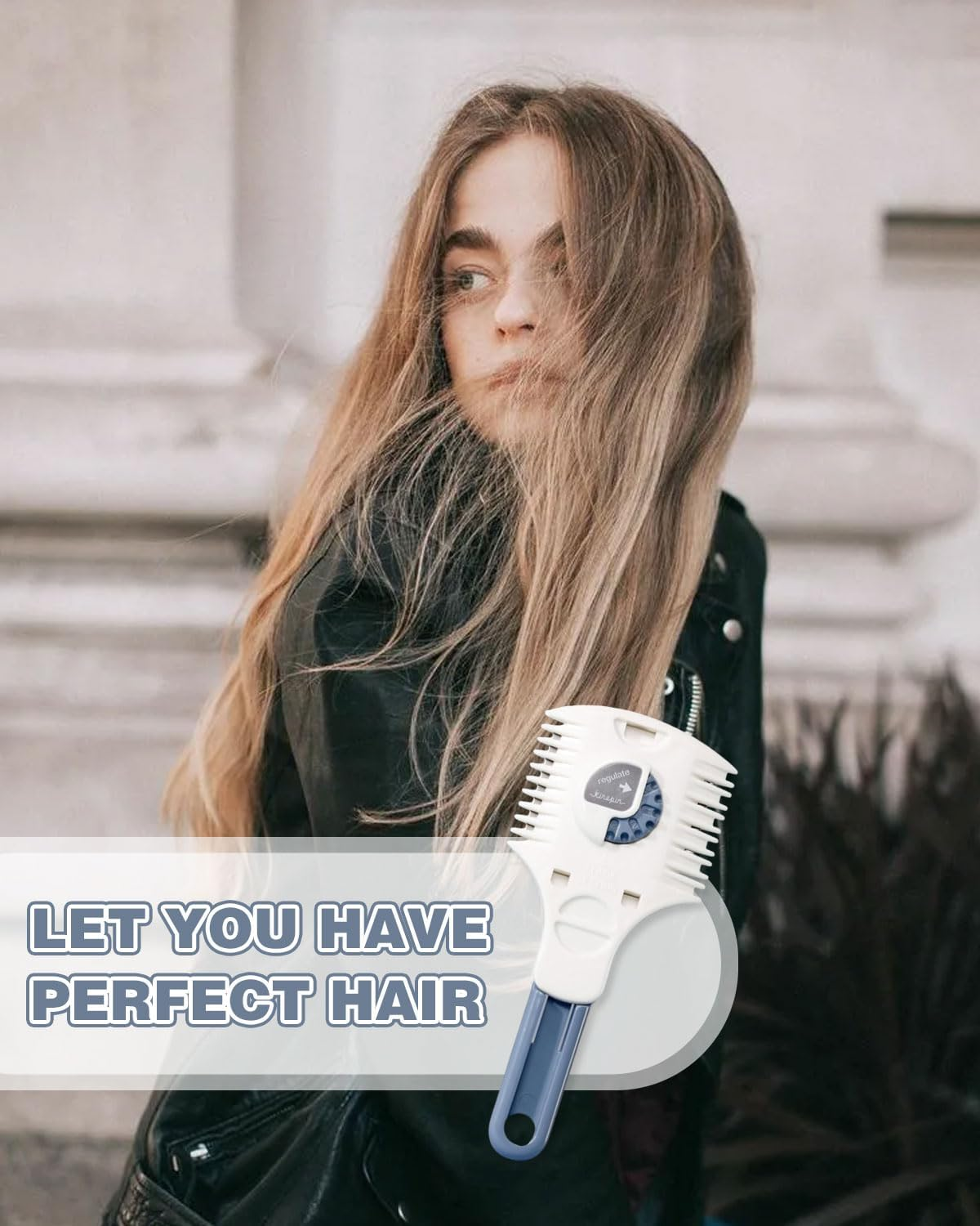 KEMUZ Hair Cutting Kits, Manual Hair Trimmer, Thinner Razor Comb, Double Razor Blades, Hair Comb Trimmer, Hair for Thick Haircuts and Styling image number 2