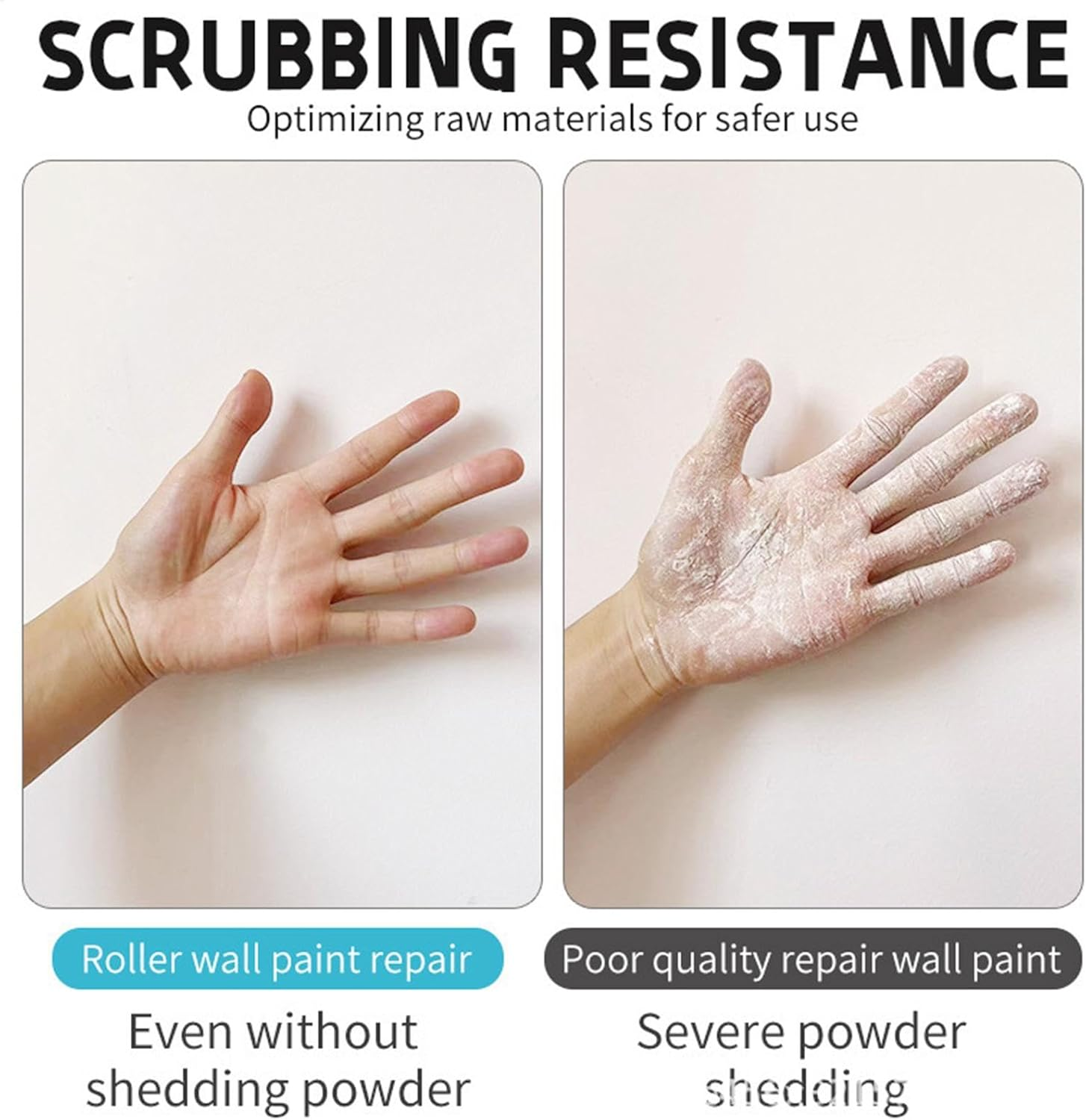 White Paint for Walls - Wall Repair Roller Paint White | White Touch up Paint Wall | 100G Wall Repair Rolling Brush | Fastt-Drying & Water-Based WHITE-WALL Paint Covers Graffitii & Stains, Diyy Home image number 2