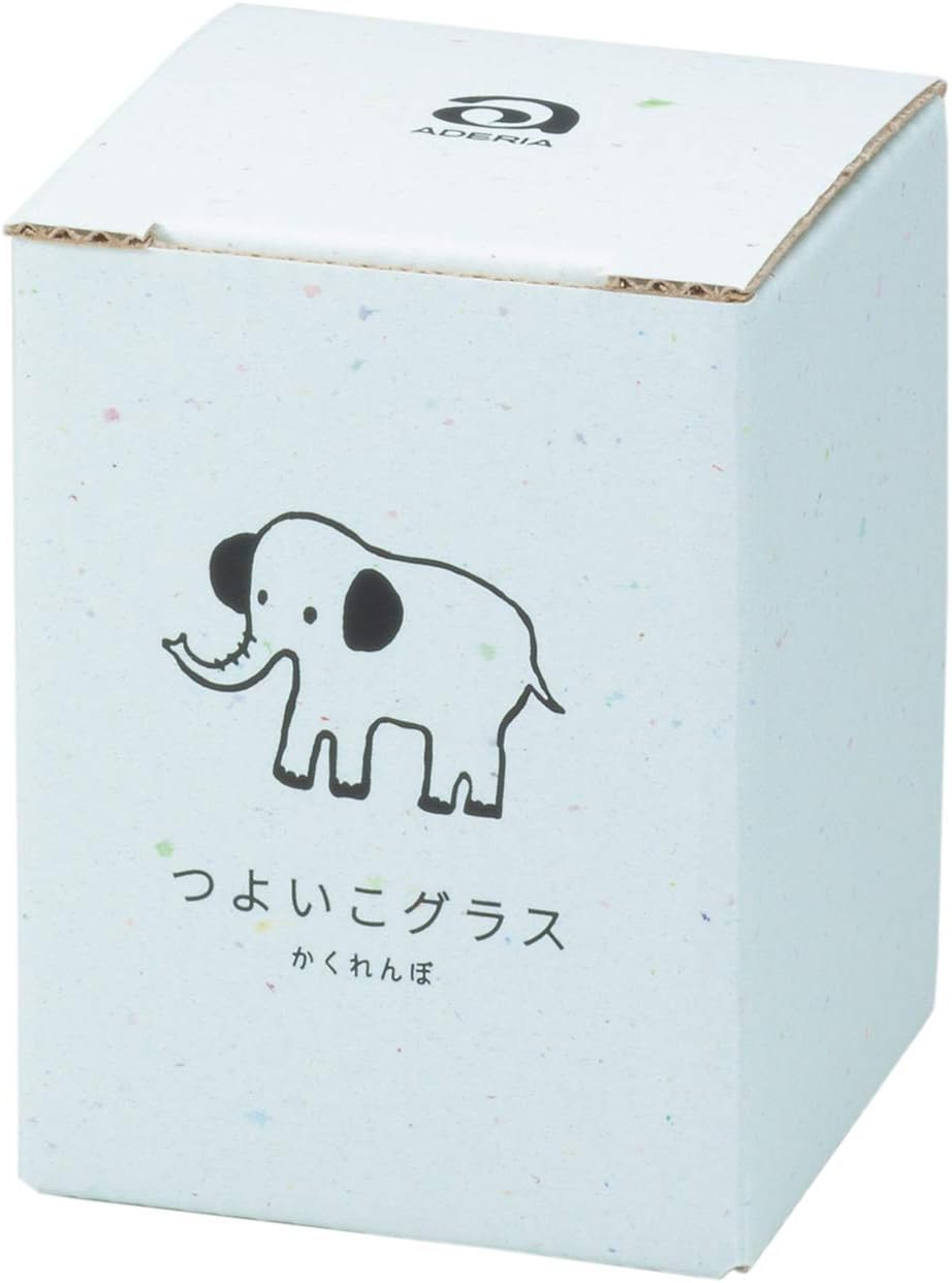 ADERIA 6077 6077 Tsuyoko Glass Hide and Seek Cup, Elephant, 4.1 Fl Oz (130 Ml), Made in Japan, Gift Box, Wedding, Celebration, Stylish, Gift, Glass Pair, Birthday, Women, Tumbler, 600Th Birthday, image number 5