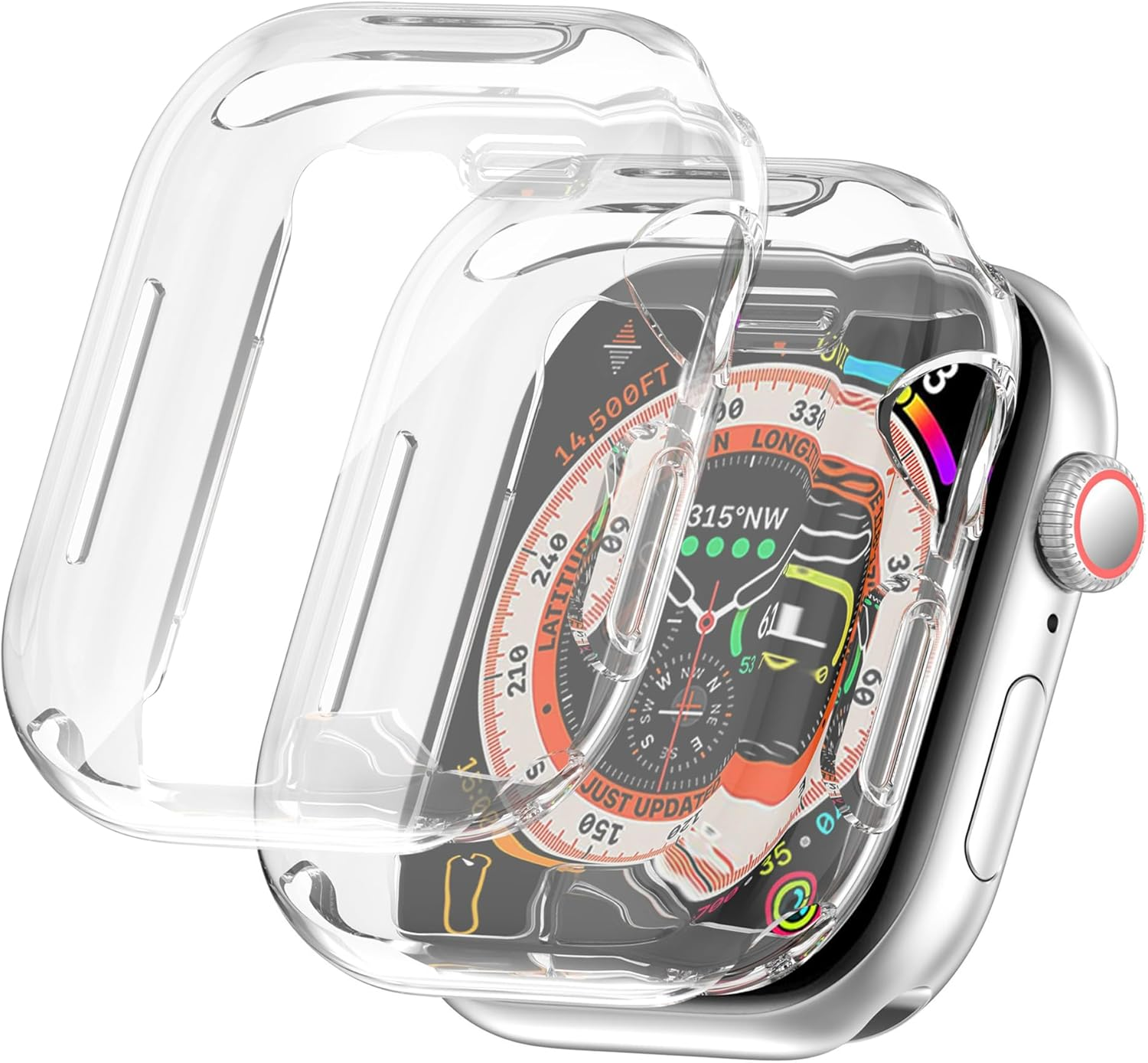 USTIYA Case for Apple Watch Series 11/10 42 Mm 2024 Case Screen Protector TPU Smart Watch Cover (Clear)