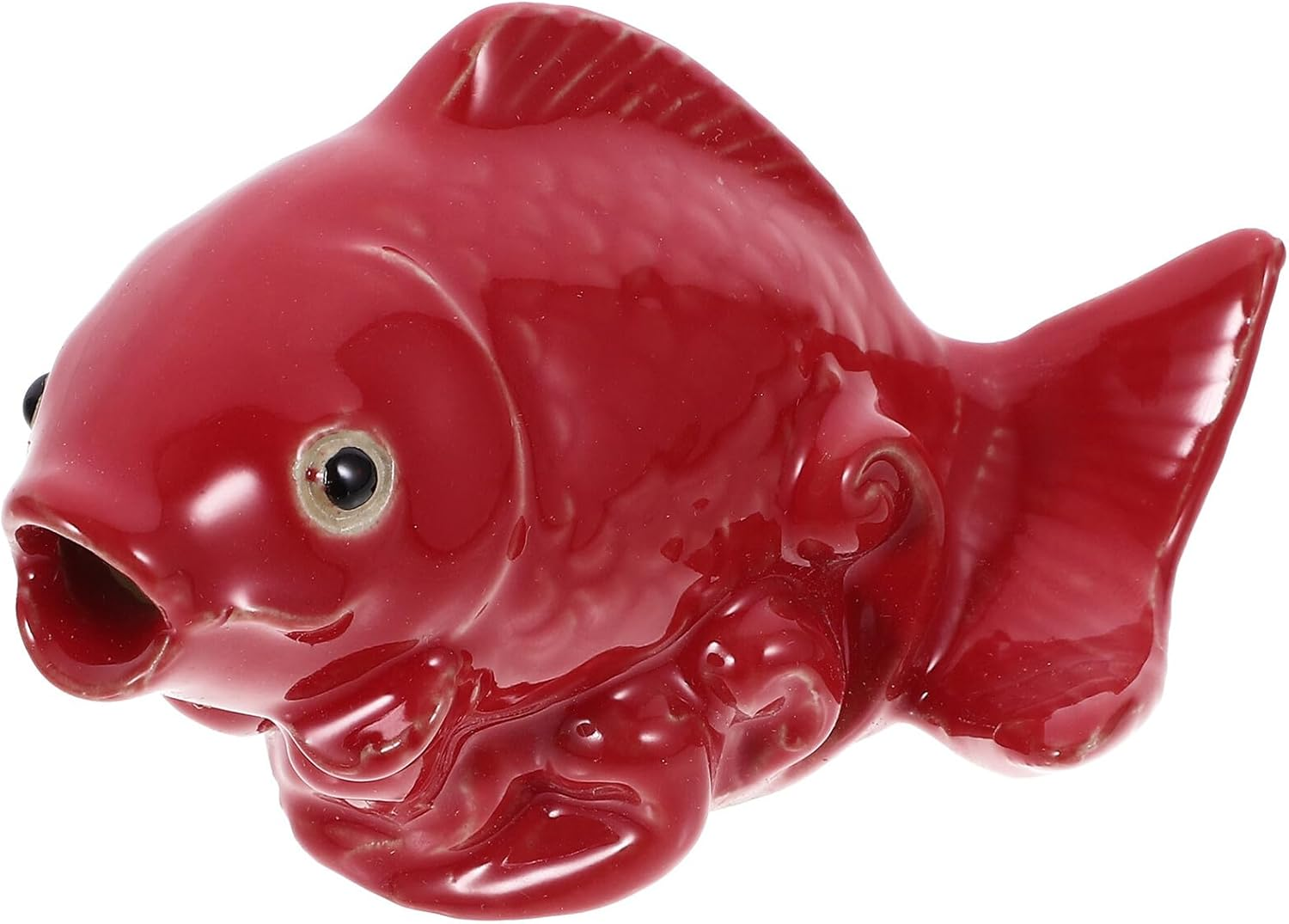 Ceramic Carp Fountain Nozzle Outdoor Garden Spray Decor Wear-Resistant Polished Fish Statue for Lawn Ornament Easy Install Unique Water Feature Accessory image number 5