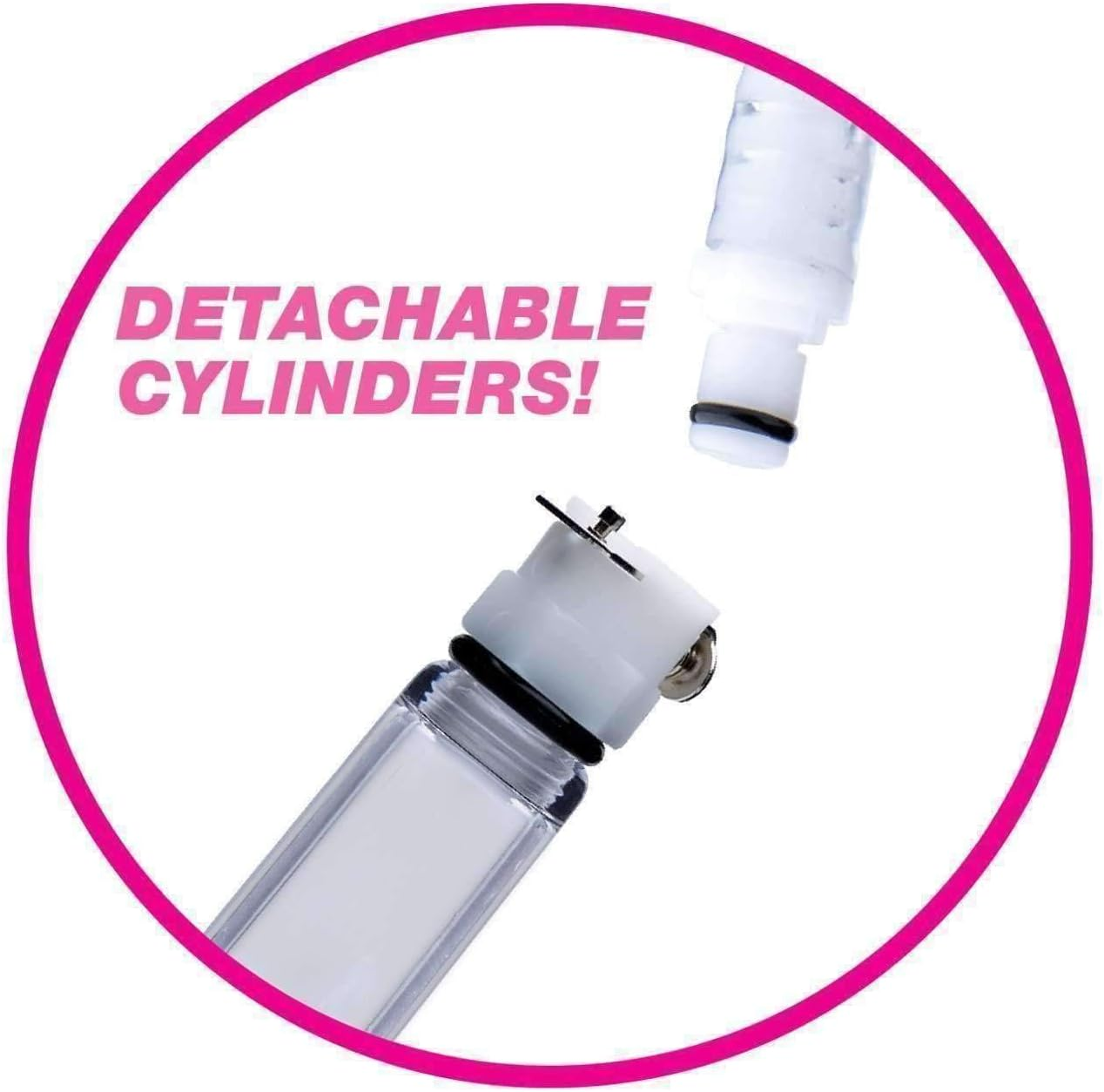 Size Matters Nipple Pumping System with Dual Detachable Acrylic Cylinders image number 5