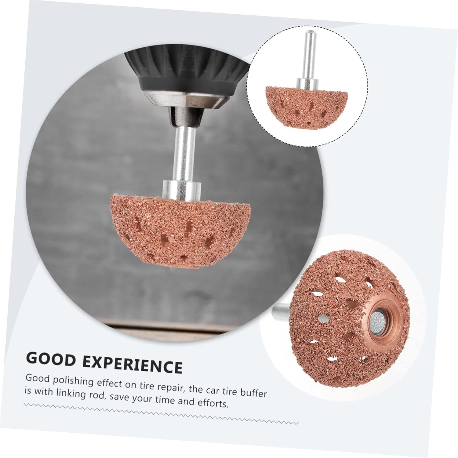 Sosoport Tungsten Steel Grinding Wheel for Car Tire Repair Tire Buffer Tool Hard Material and Grinding Head Rod image number 4