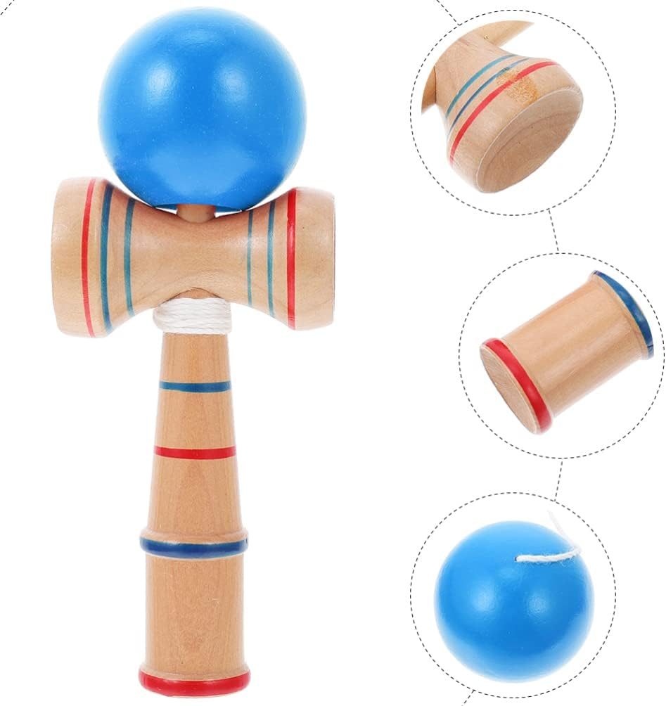 SAFIGLE 2Pcs Educational Toys Kendama Toy for Kids Wooden Kendama Toys Creative Indoor Games and Skill Balance Games, Kids Educational Sports