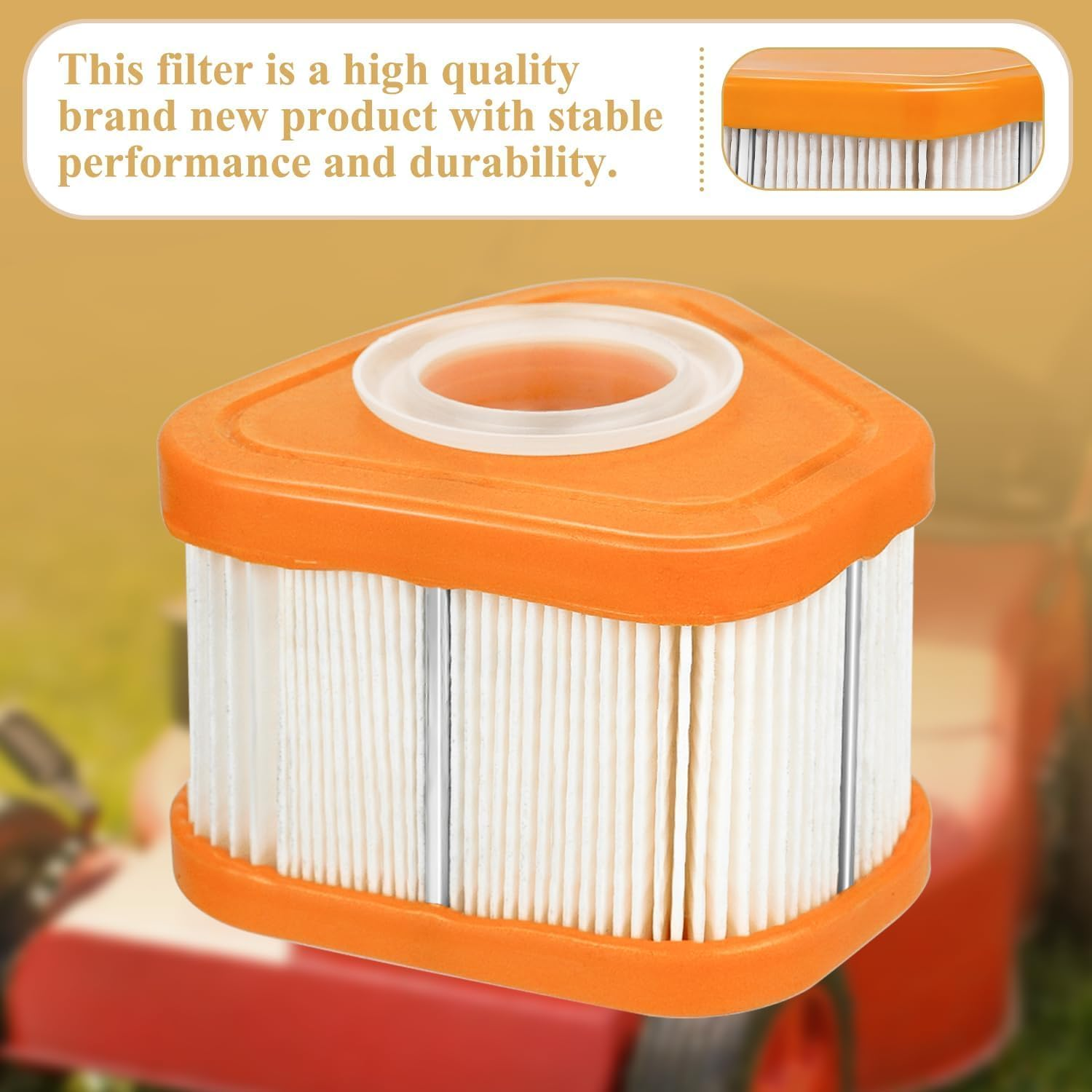 (2-Pack) High Performance Air Filter 595853 for Briggs & Stratton 115P02,115P05,123P02,123P07 Replaces 595853 597265 597266 Lawn Mower Engine Replacement Parts image number 2