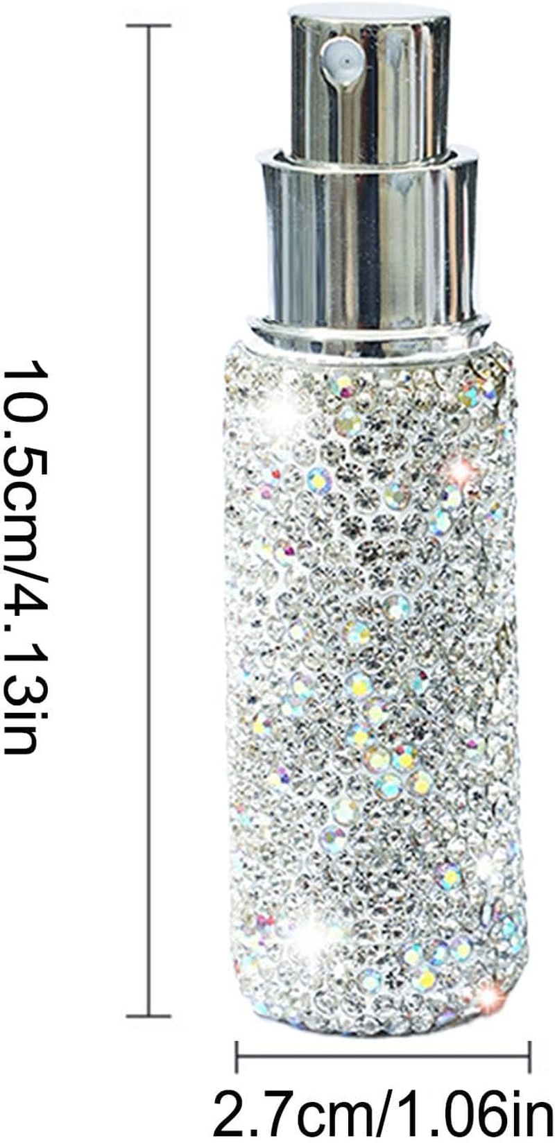 Nexusectar Bling Spray Bottles - Spray Bottle | Atomizer 10Ml Bling Rhinestone Sample Container, Reusable Bling Cosmetic Bottle for Hairspray - Pink image number 2