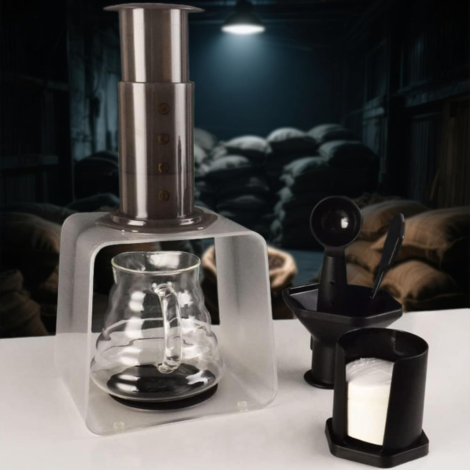 Zvorgath Coffee Filter Paper - 400 Pcs round Disposable, Compatible with Aeropress All Coffee and Espresso Makers, Non Bleached Natural Paper Micro-Filters image number 5