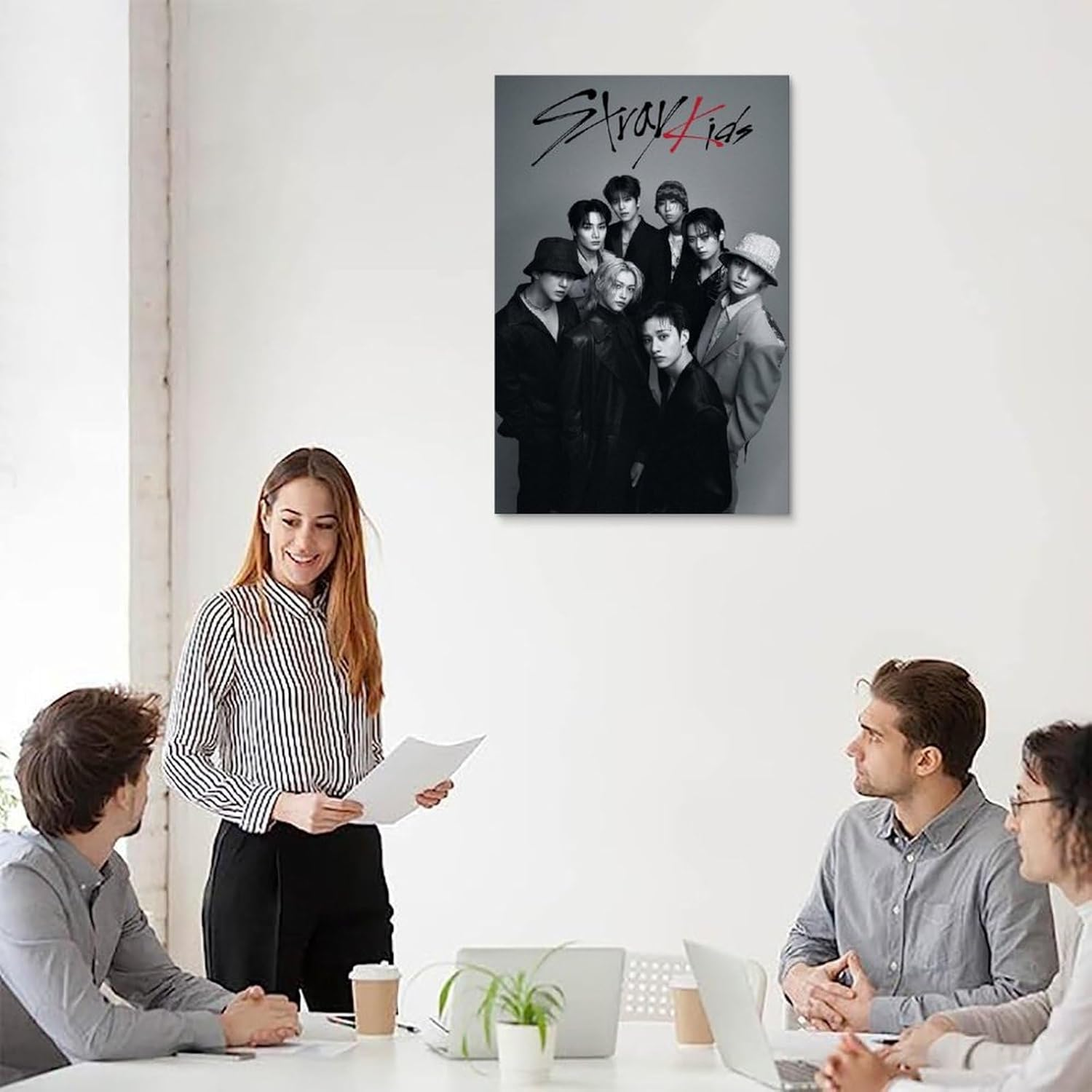 Kpop Stray Kids Poster Vintage Poster Canvas Painting Wall Art Picture Home Decor Print for Bedroom Living Room Dorm Study Bar Office 12X18Inch(30X45Cm) image number 6