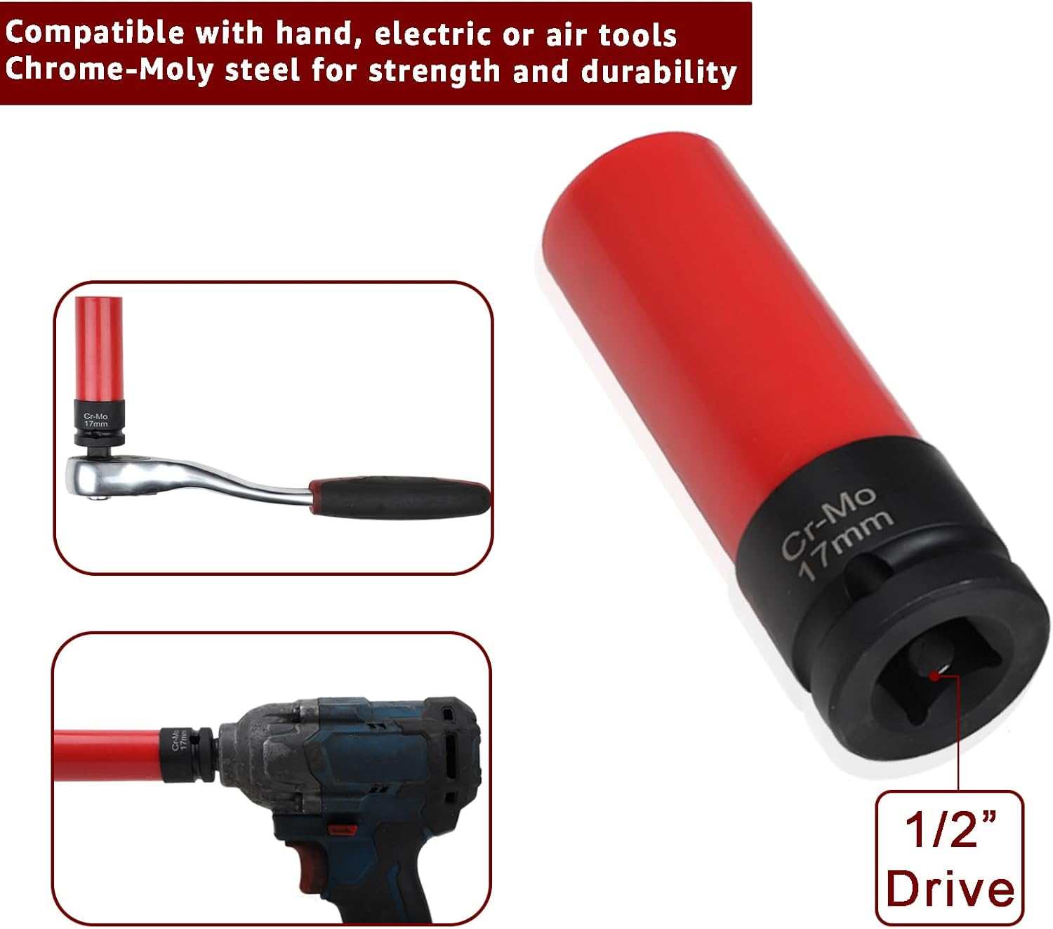 ITEQ Protective Wheel Lug Nut Socket for Mercedes Benz with 17Mm Convex, Flower Head Lug Nut Socket image number 5