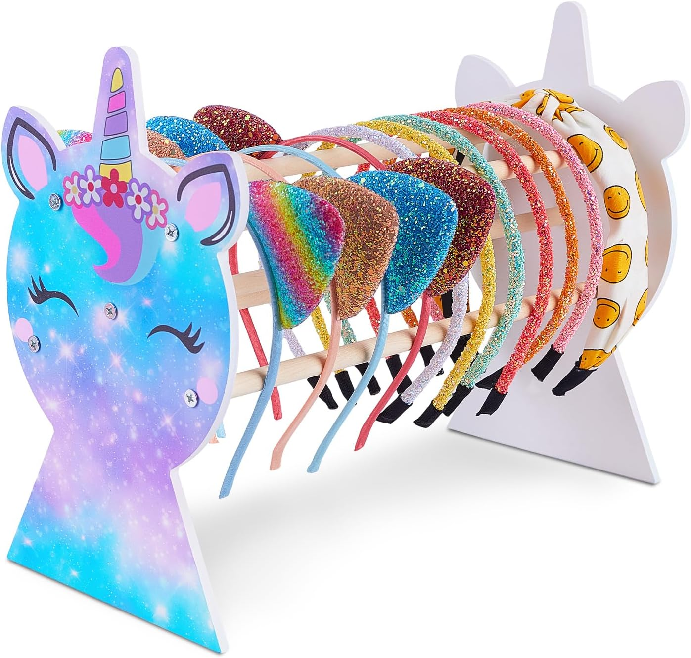 Unicorn Castle Headband Holder Girls Hair Accessories Organiser Hairband Display Stand Organiser for Girls Room Accessories