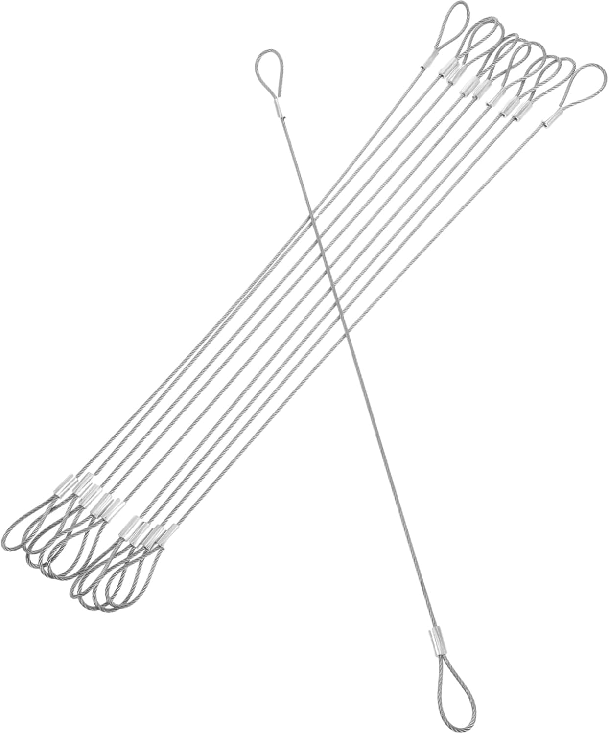 HOMOBABE 10Pcs Heavy Duty Security Cable Wire Rope Stainless Steel Safety Luggage Strap for Trail Camera Lock and Outdoor Use