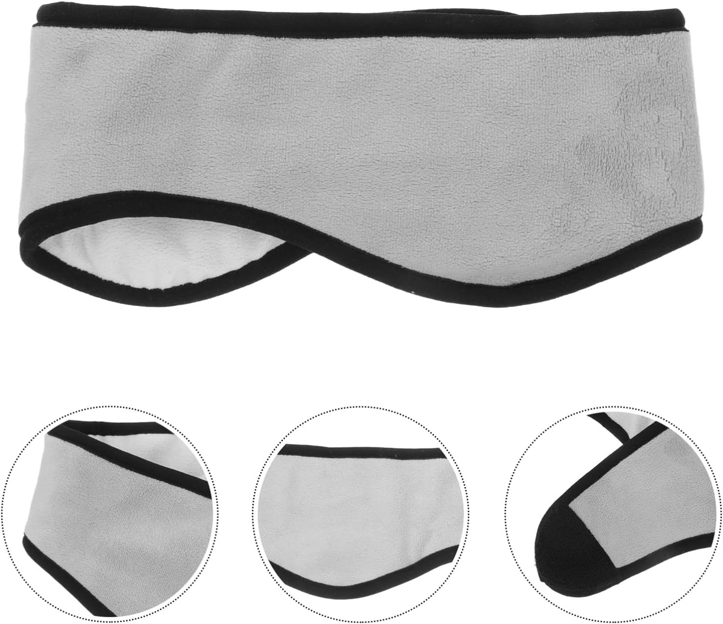 Beaupretty 2-In-1 Ear Covers for Sleeping, Ear Warmers Muffs Headband Winter Ear Muffs for Running Cycling Ski Sleep - Black image number 6