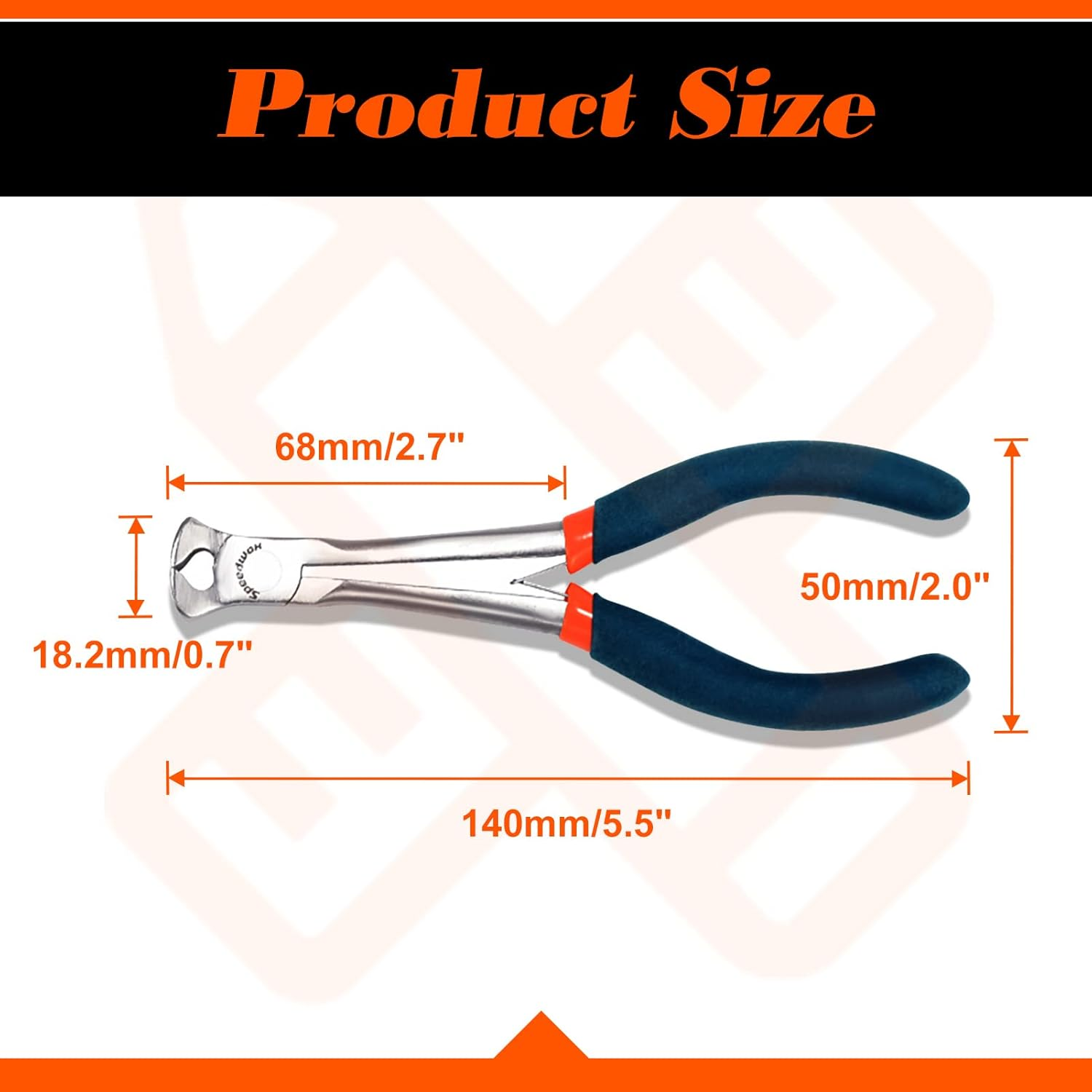 SPEEDWOX End Nippers Long Reach 5-1/2 Inch Mini End Cutting Pliers End Cutters Fine Precision Professional Wire Cutter for Hard to Reach Confined Spaces High Leverage Reduce Efforts Pull Nails Brads image number 6