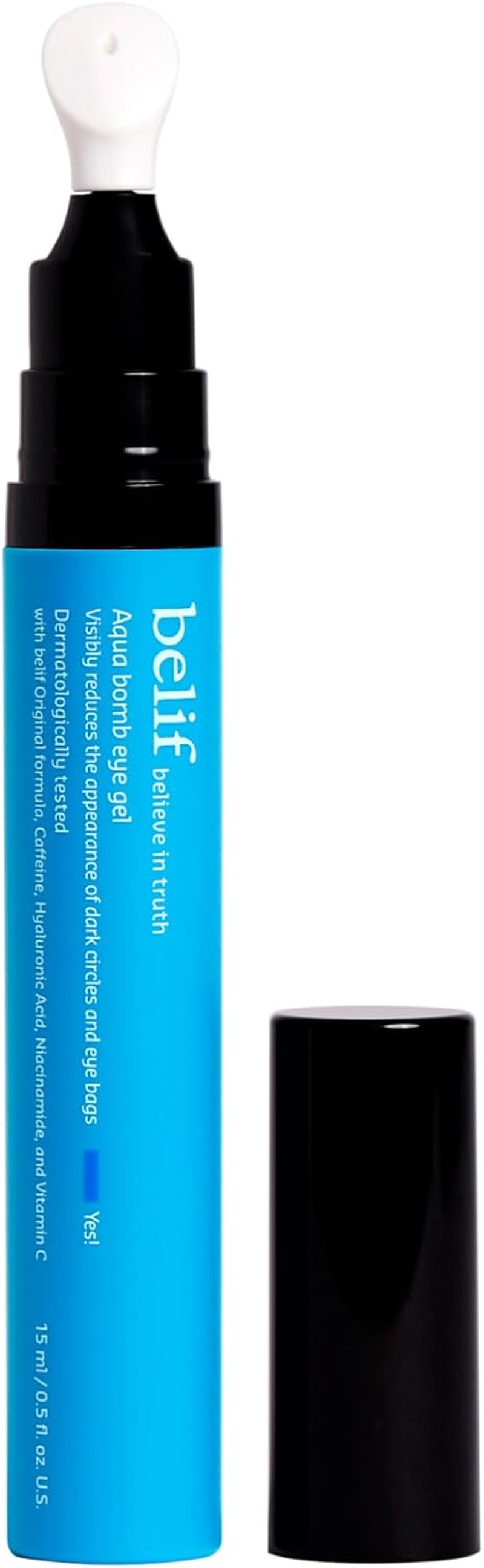 Belif Aqua Bomb Cooling Eye Gel - Caffeine & Hyaluronic Acid for Puffiness & Hydration, Niacinamide & Vitamin C for Dark Circles, Adenosine & Collagen for Plumping & Firming, Korean Skin Care image number 2
