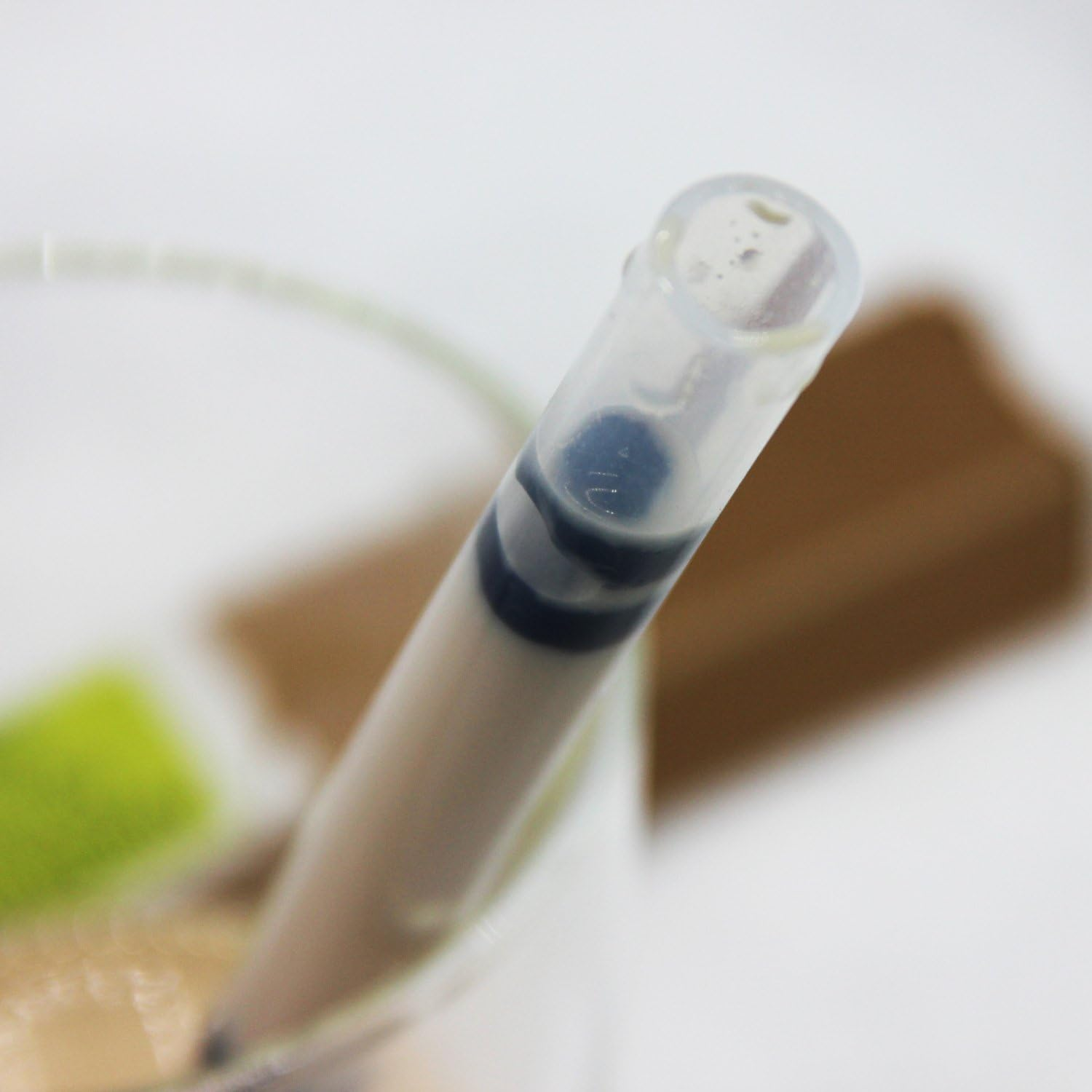 ALINK Extra Wide Reusable Clear Silicone Boba/Bubble Tea Straws, 14Mm X 10" Larger Opening Flexible Smoothie Straws, Pack of 6 with Cleaning Brush image number 6