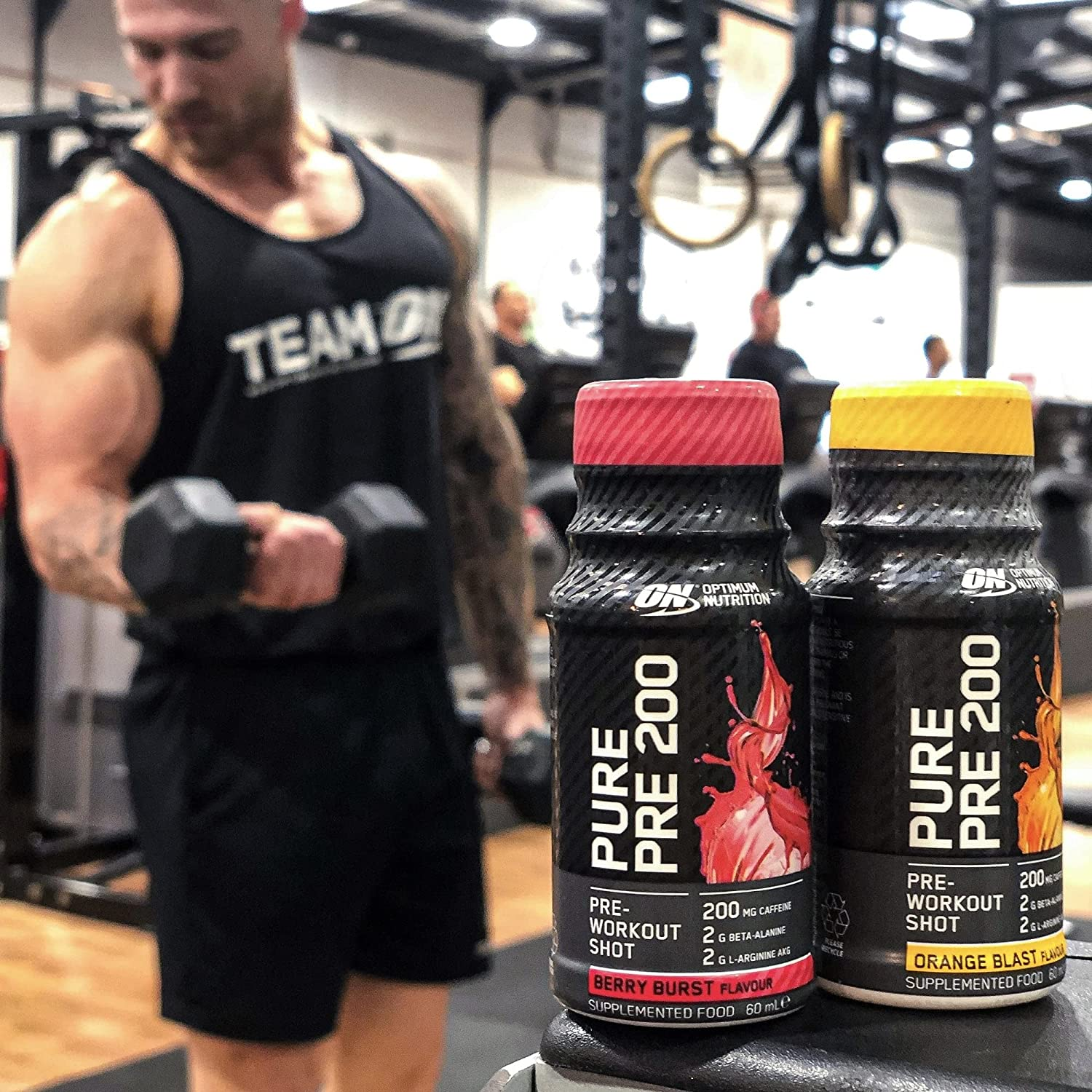 Optimum Nutrition Pure Pre 200 Pre-Workout Shot Drink 60 Ml, Cola (Pack of 12) image number 3