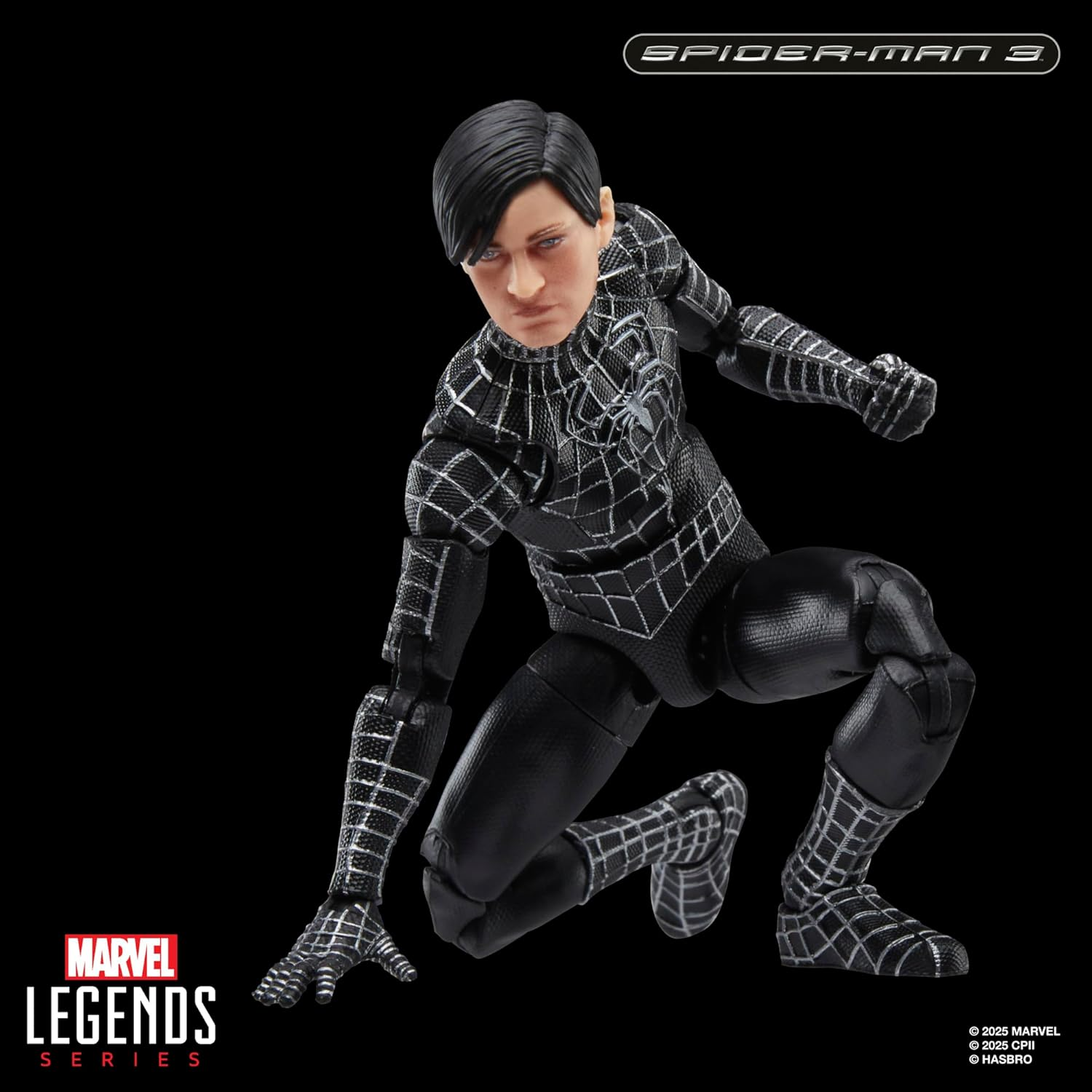 Marvel Legends Series Spider-Man, Spider-Man 3 Collectible 6 Inch Action Figure with Spider-Man Symbiote Accessories image number 3